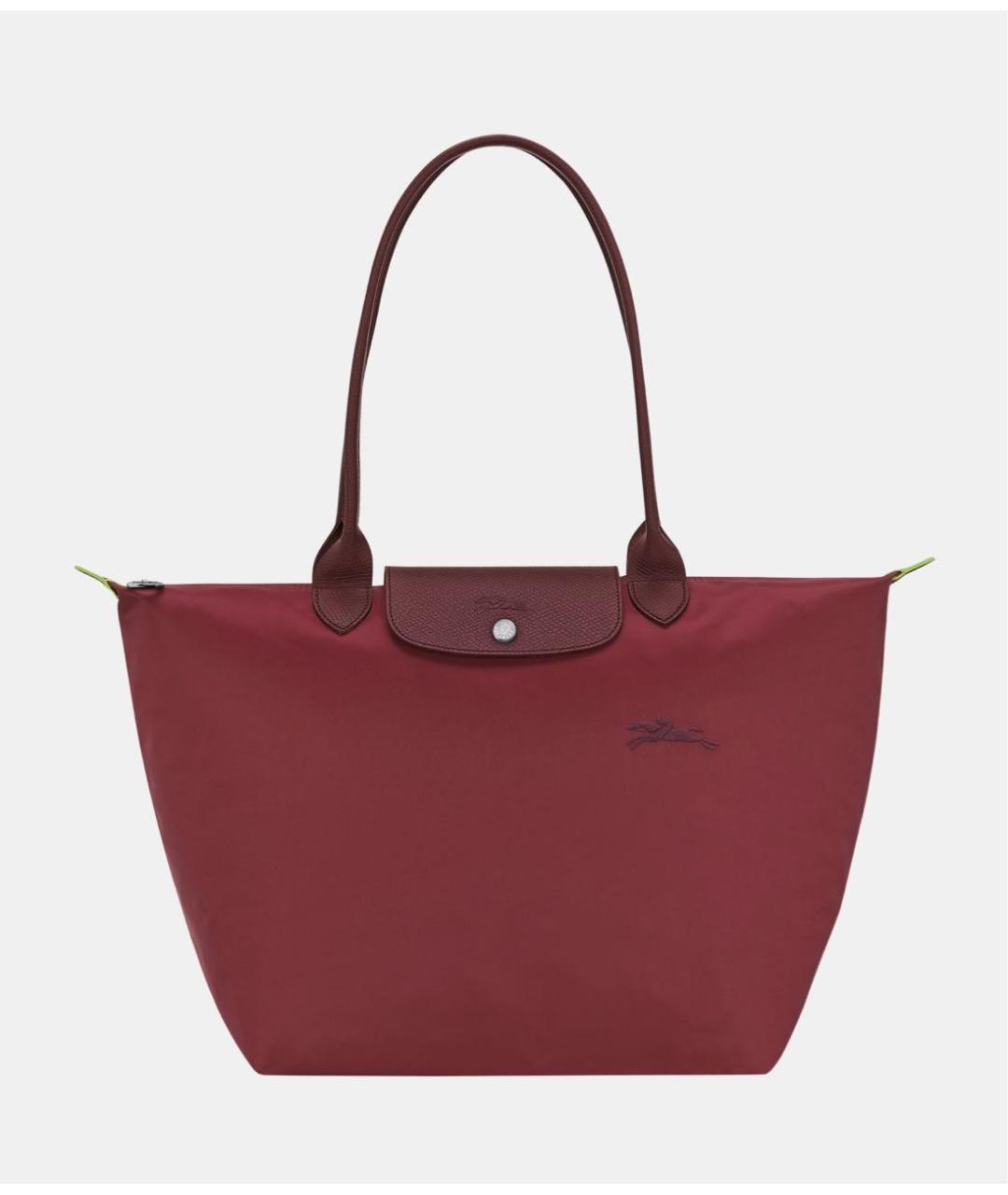 LONGCHAMP Бордовая тканевая сумка тоут, фото 5