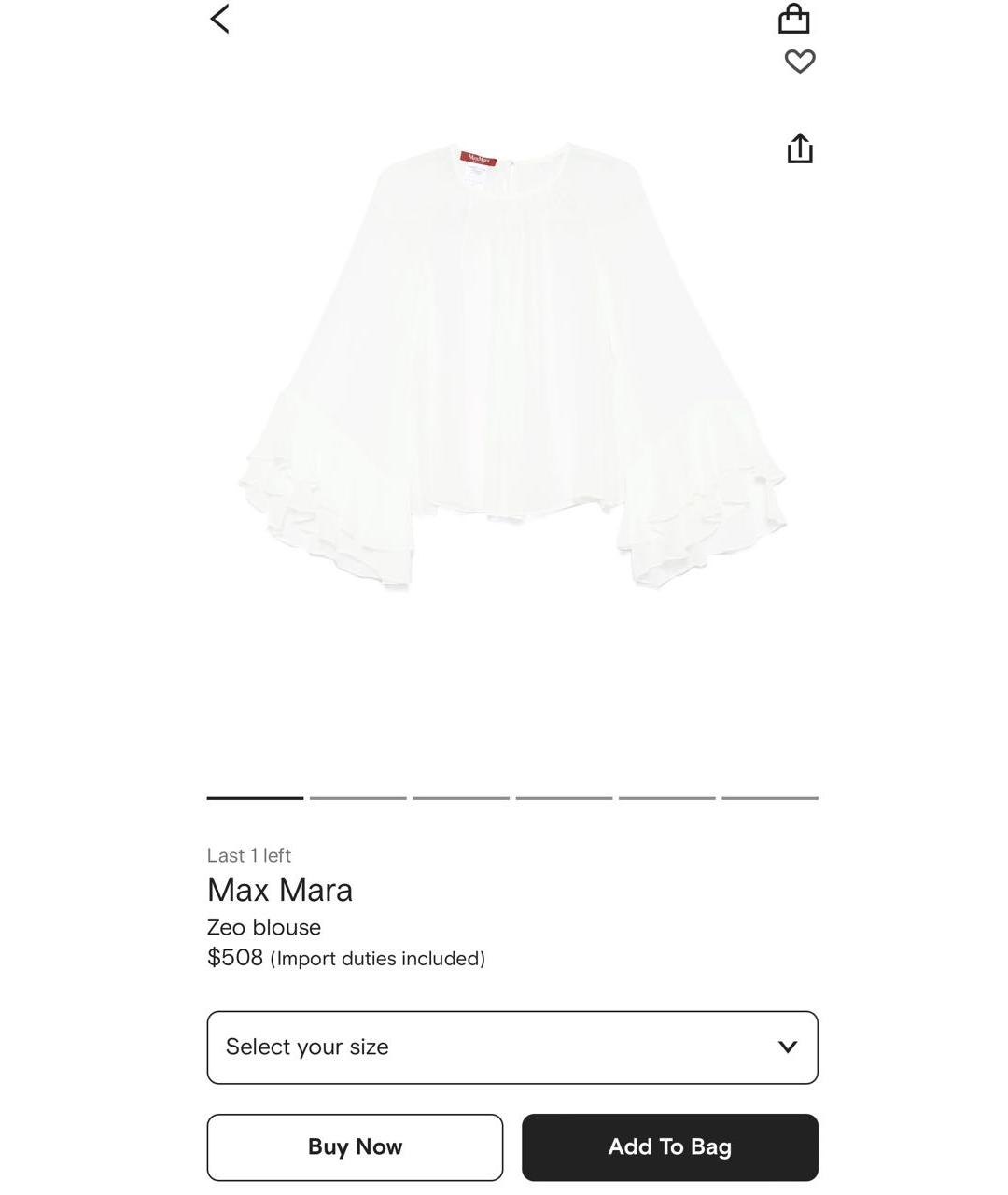 MAX MARA STUDIO Белая блузы, фото 2