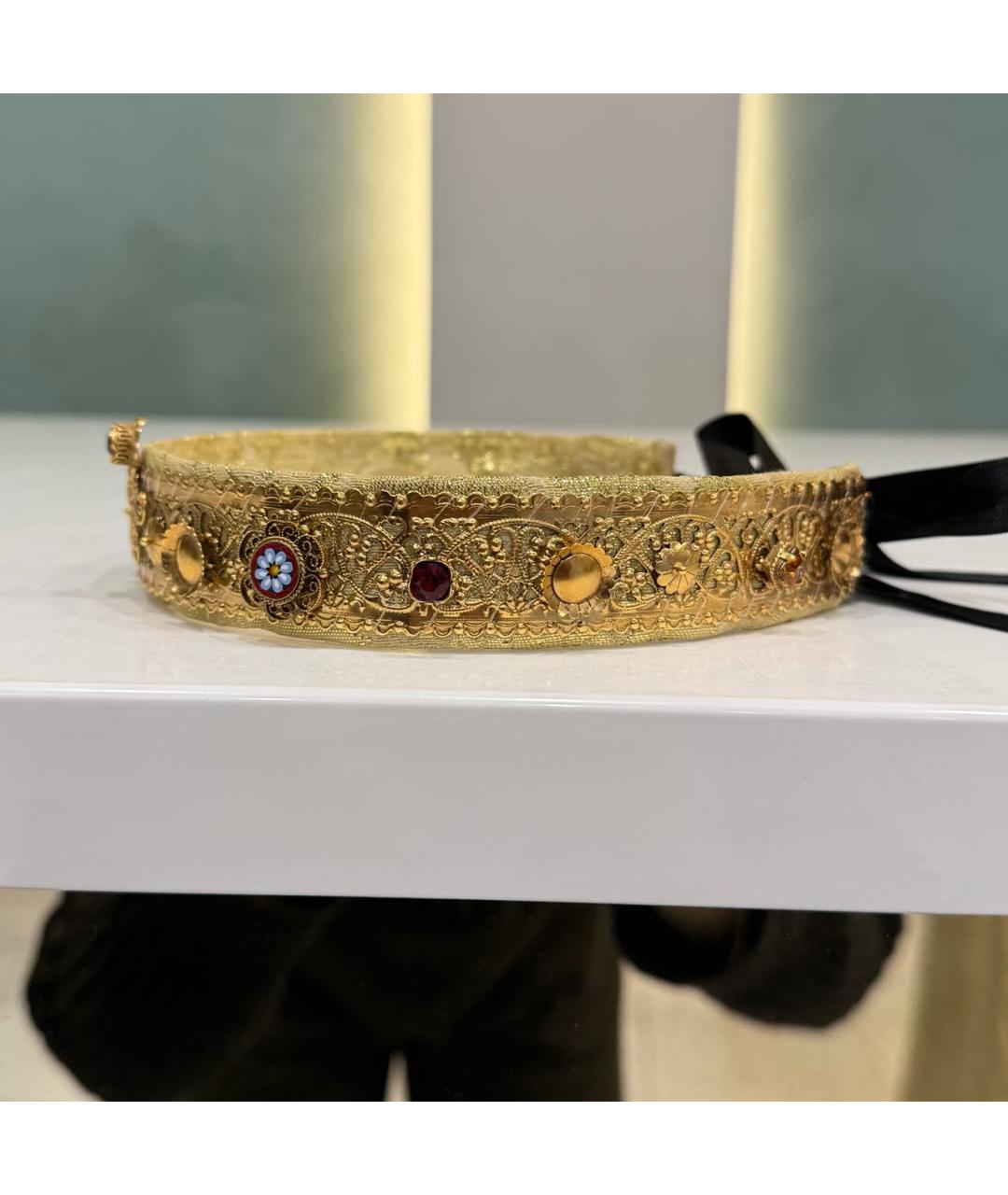 DOLCE&GABBANA Золотой ободок, фото 3
