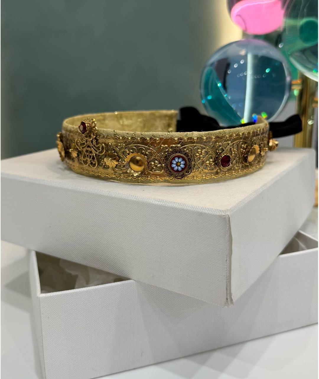 DOLCE&GABBANA Золотой ободок, фото 6