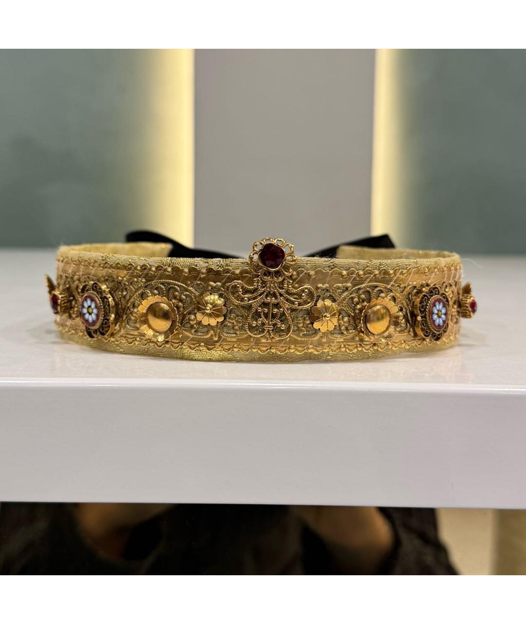 DOLCE&GABBANA Золотой ободок, фото 7