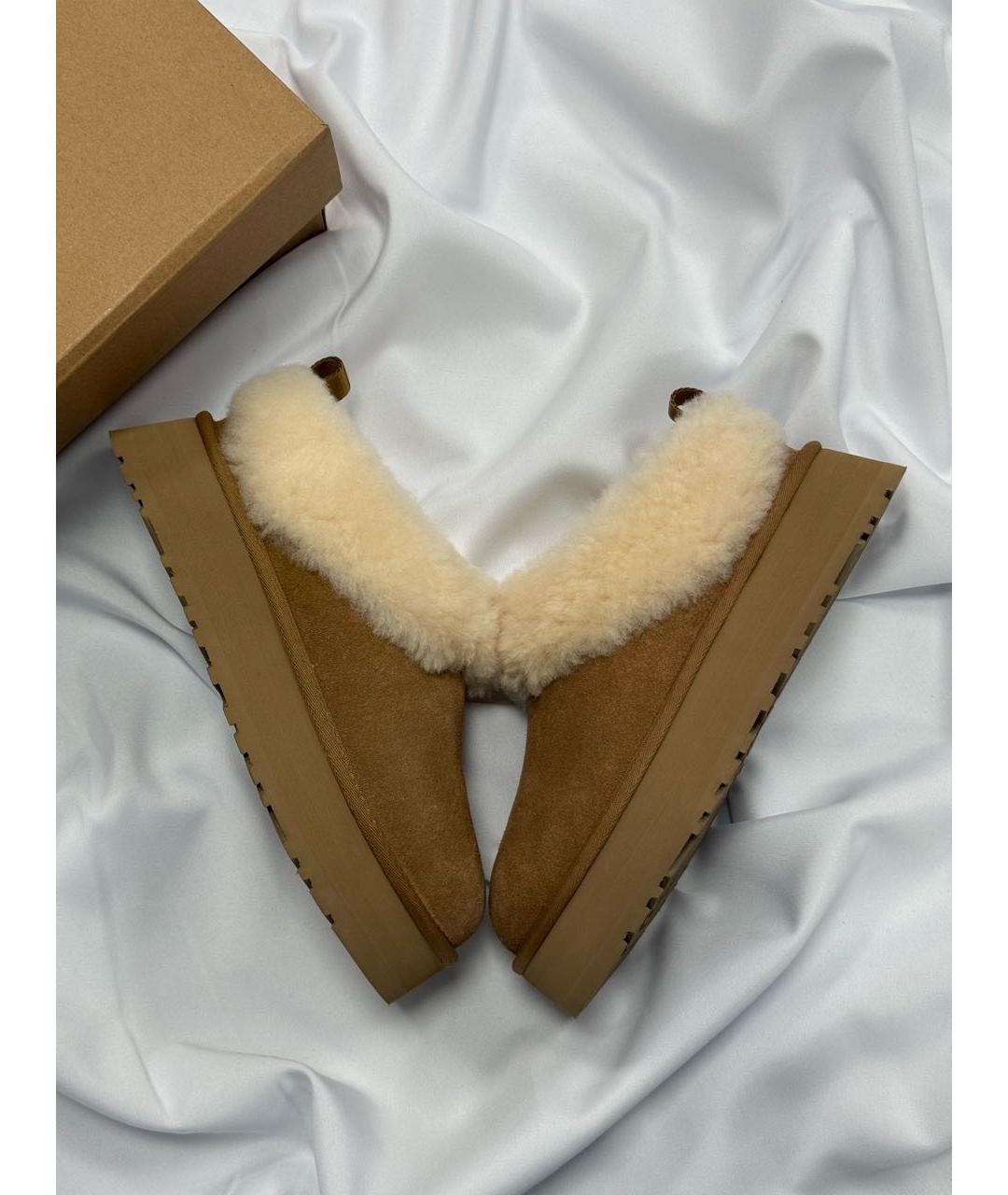 UGG AUSTRALIA Коричневые замшевые полусапоги, фото 3