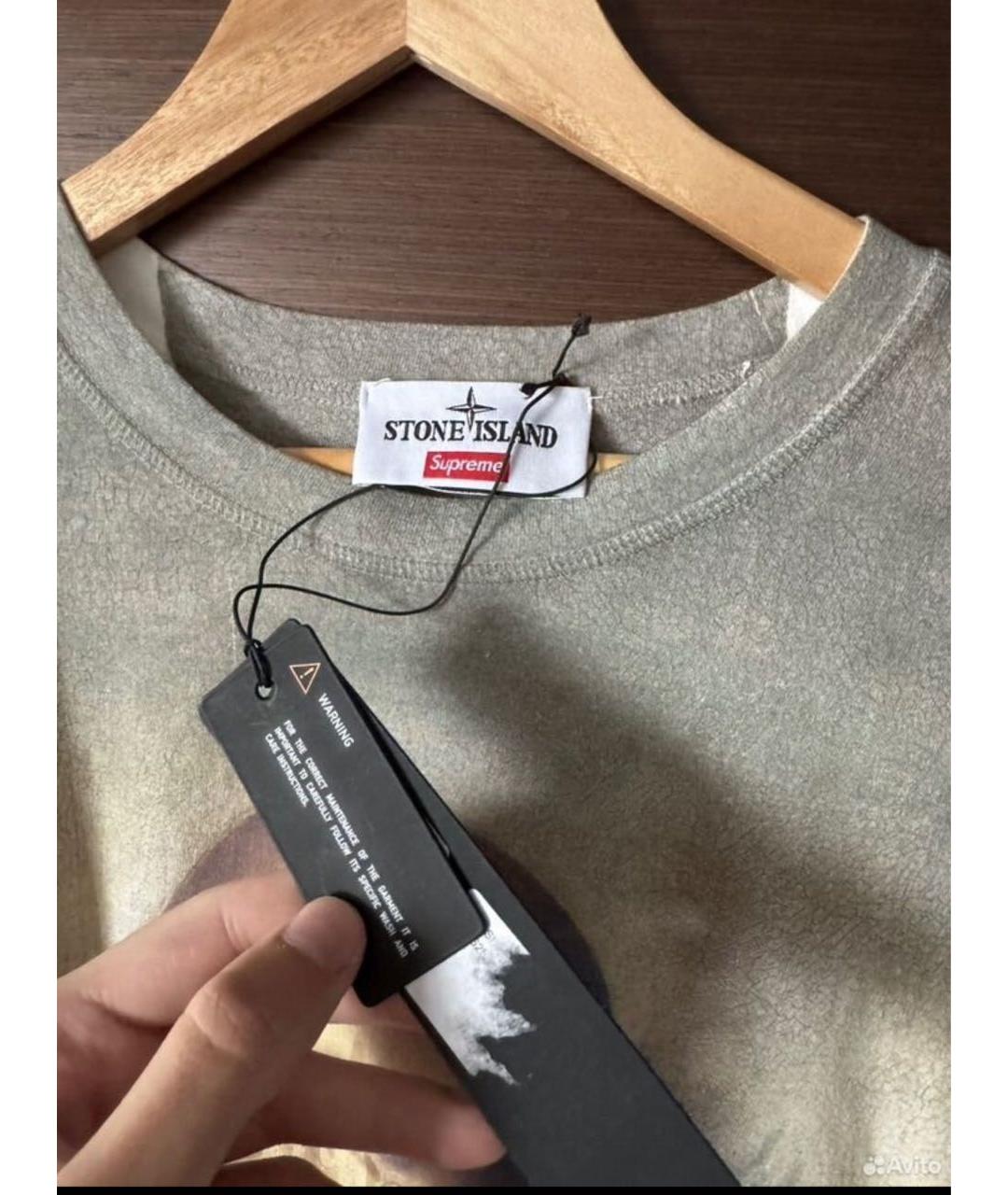 STONE ISLAND Мульти хлопковая футболка, фото 3