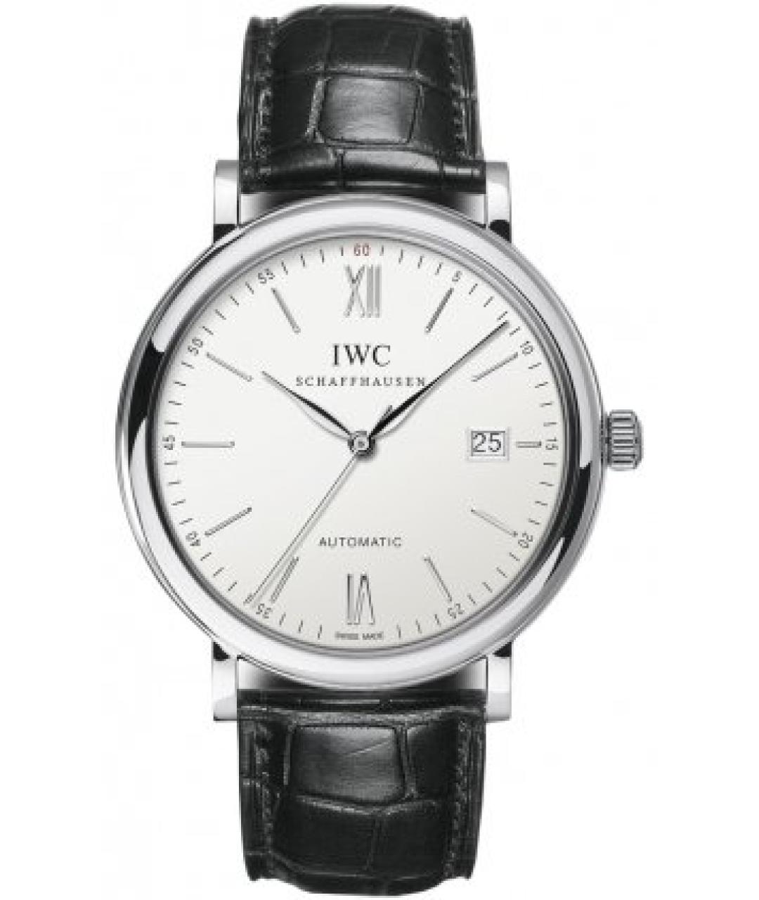 IWC Schaffhausen Белые стальные часы, фото 1