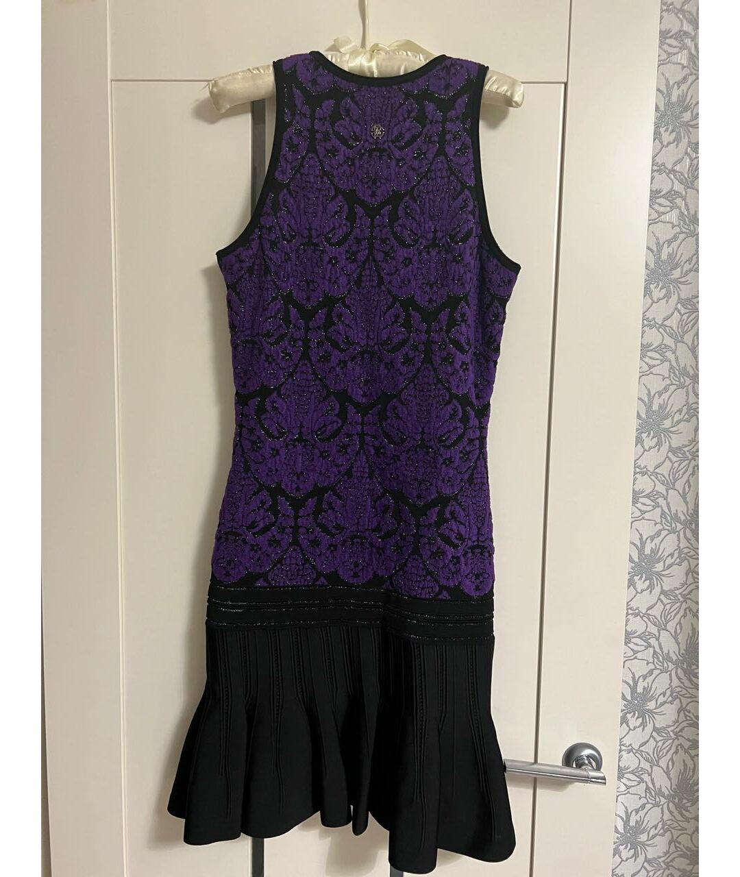 ROBERTO CAVALLI Фиолетовое вискозное коктейльное платье, фото 2