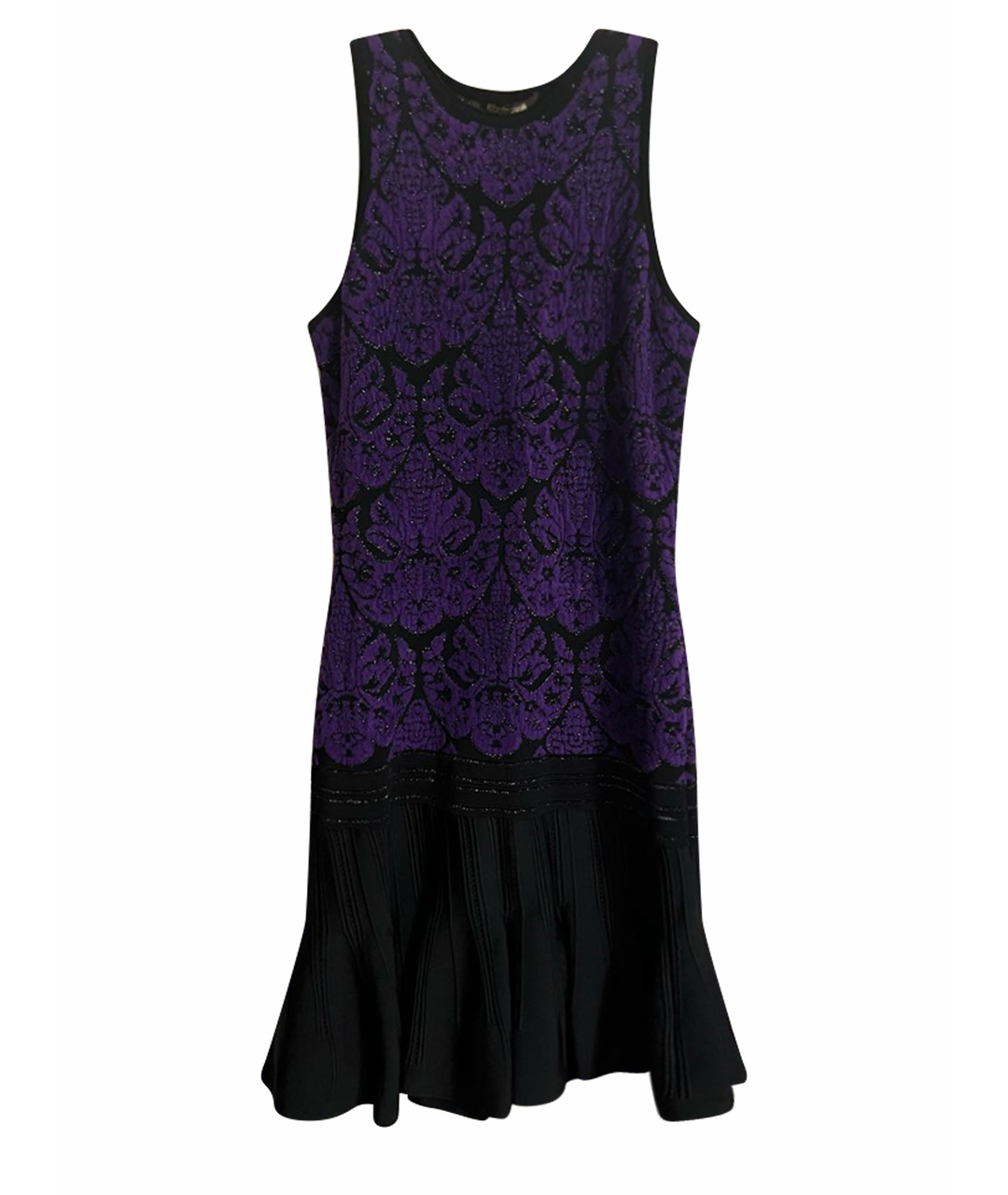 ROBERTO CAVALLI Фиолетовое вискозное коктейльное платье, фото 1