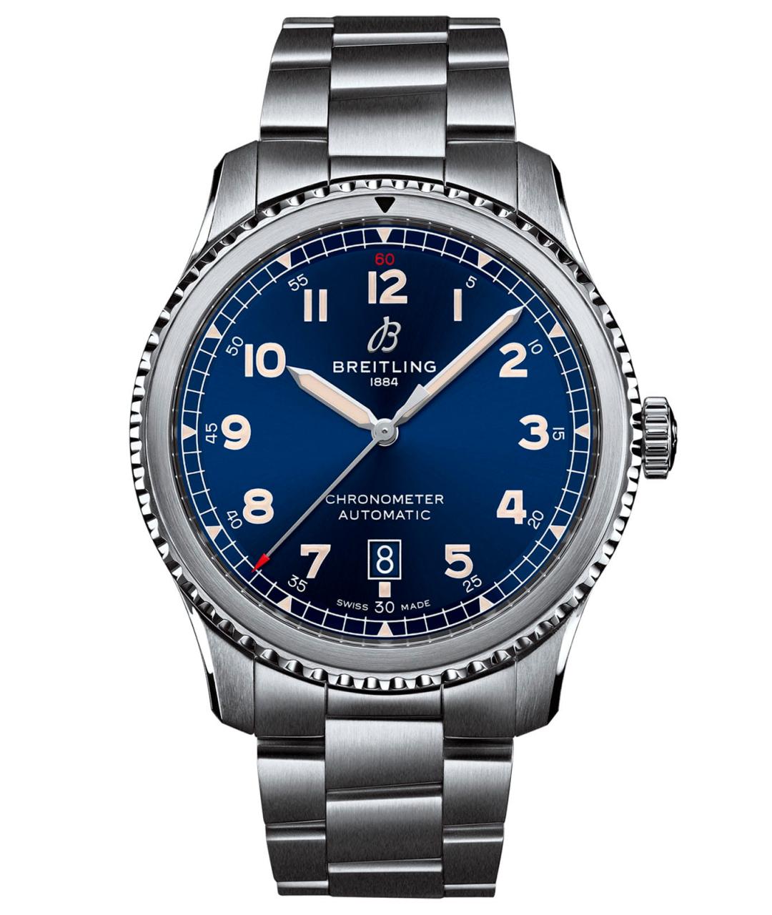 BREITLING Темно-синие стальные часы, фото 1