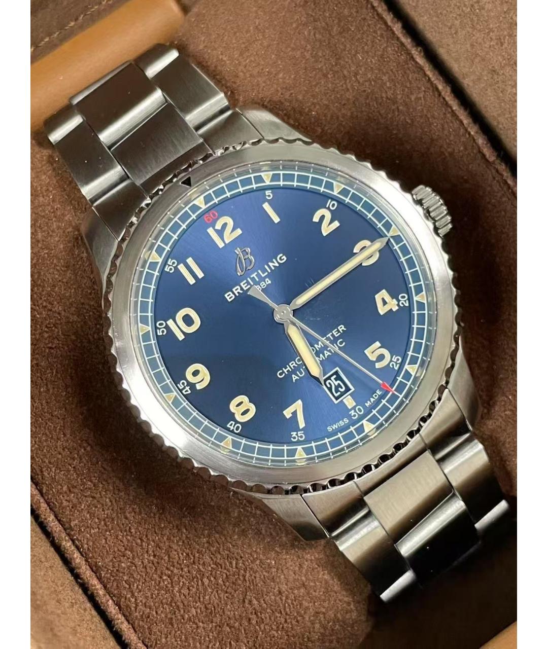 BREITLING Темно-синие стальные часы, фото 2