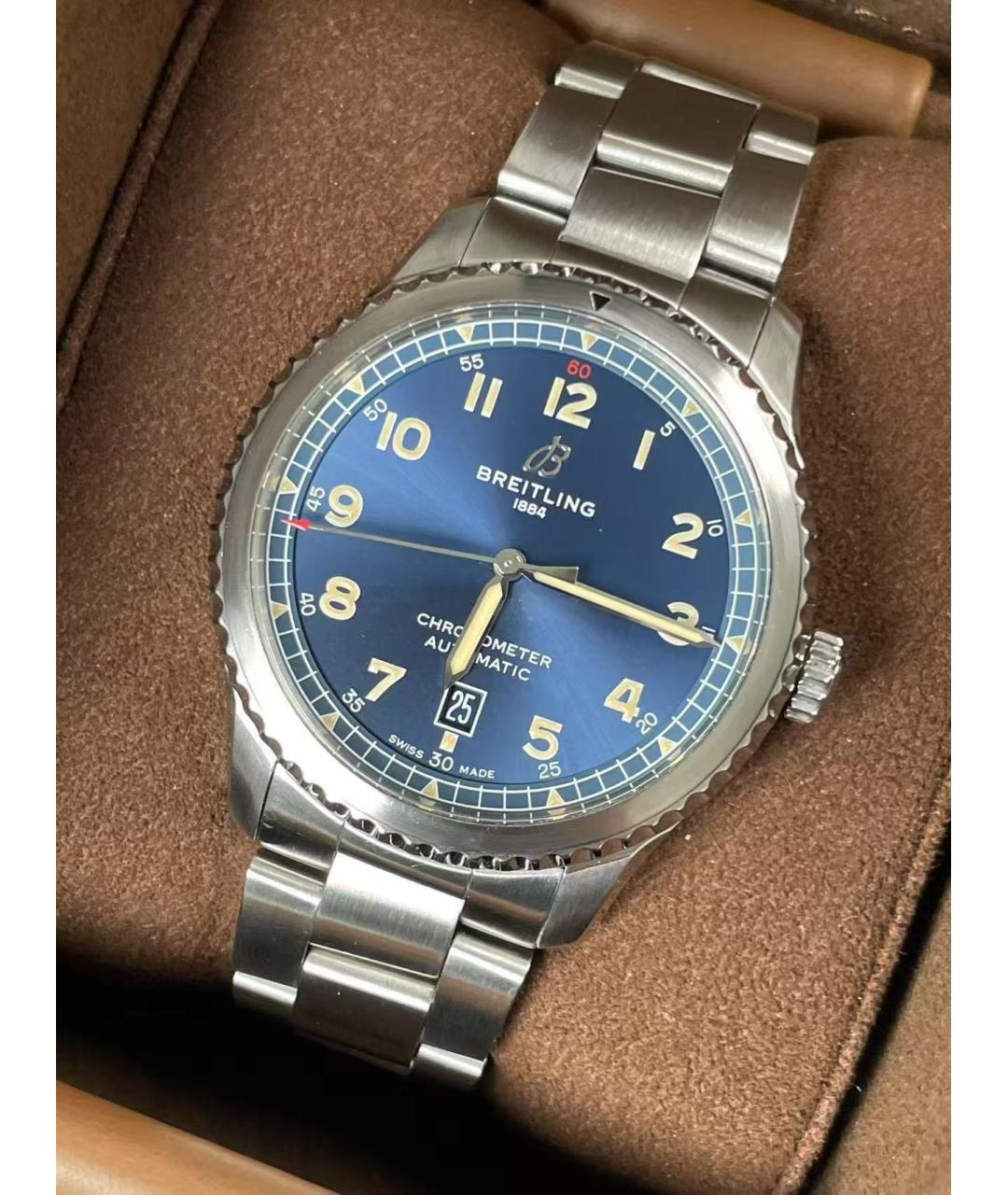 BREITLING Темно-синие стальные часы, фото 4