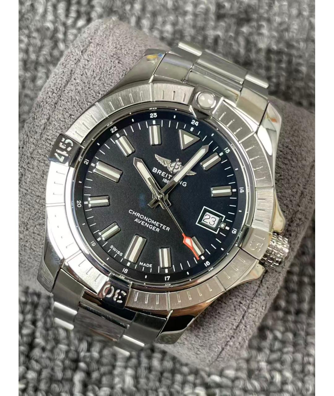 BREITLING Серебряные стальные часы, фото 4