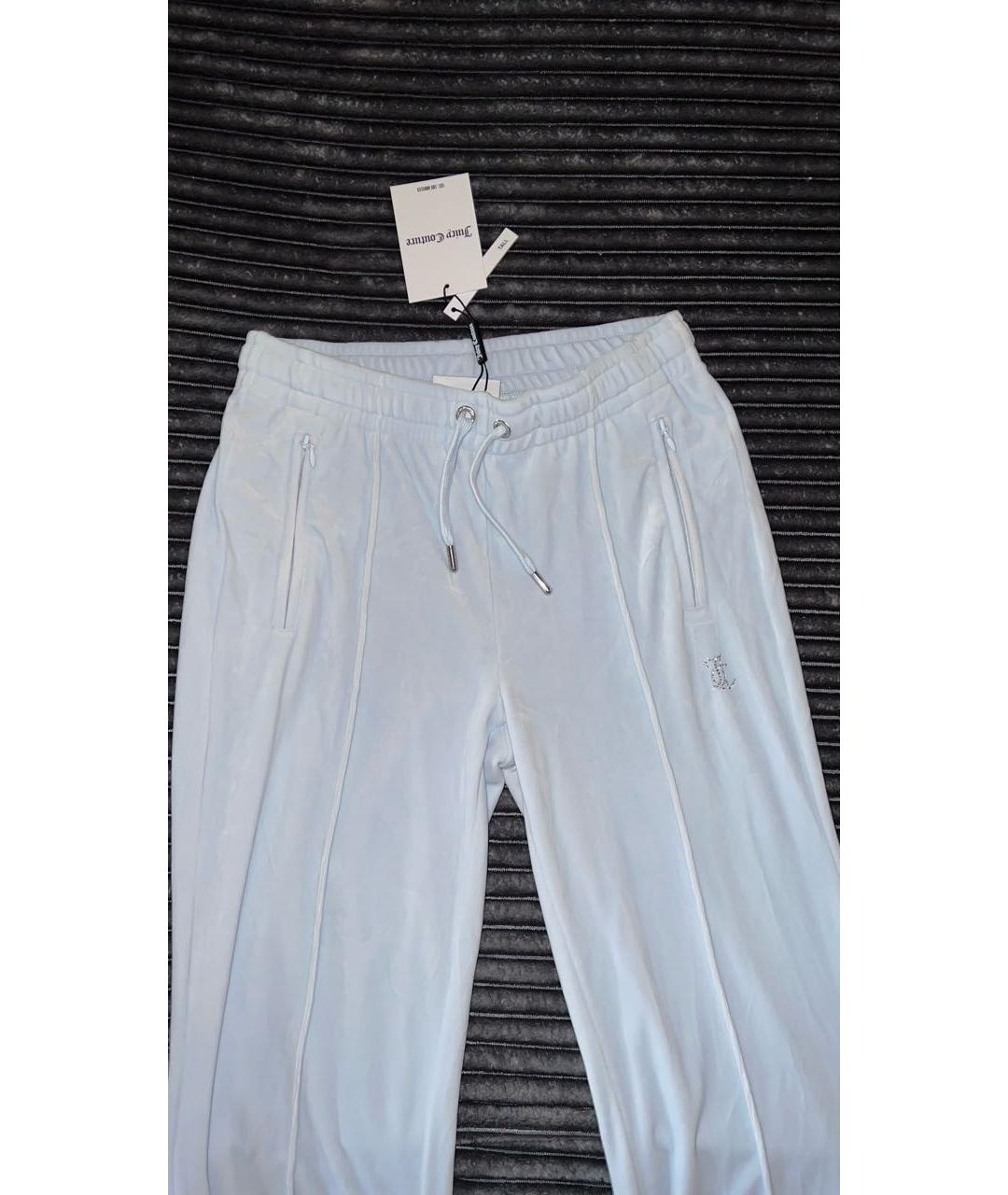 JUICY COUTURE Голубой велюровый спортивные костюмы, фото 5