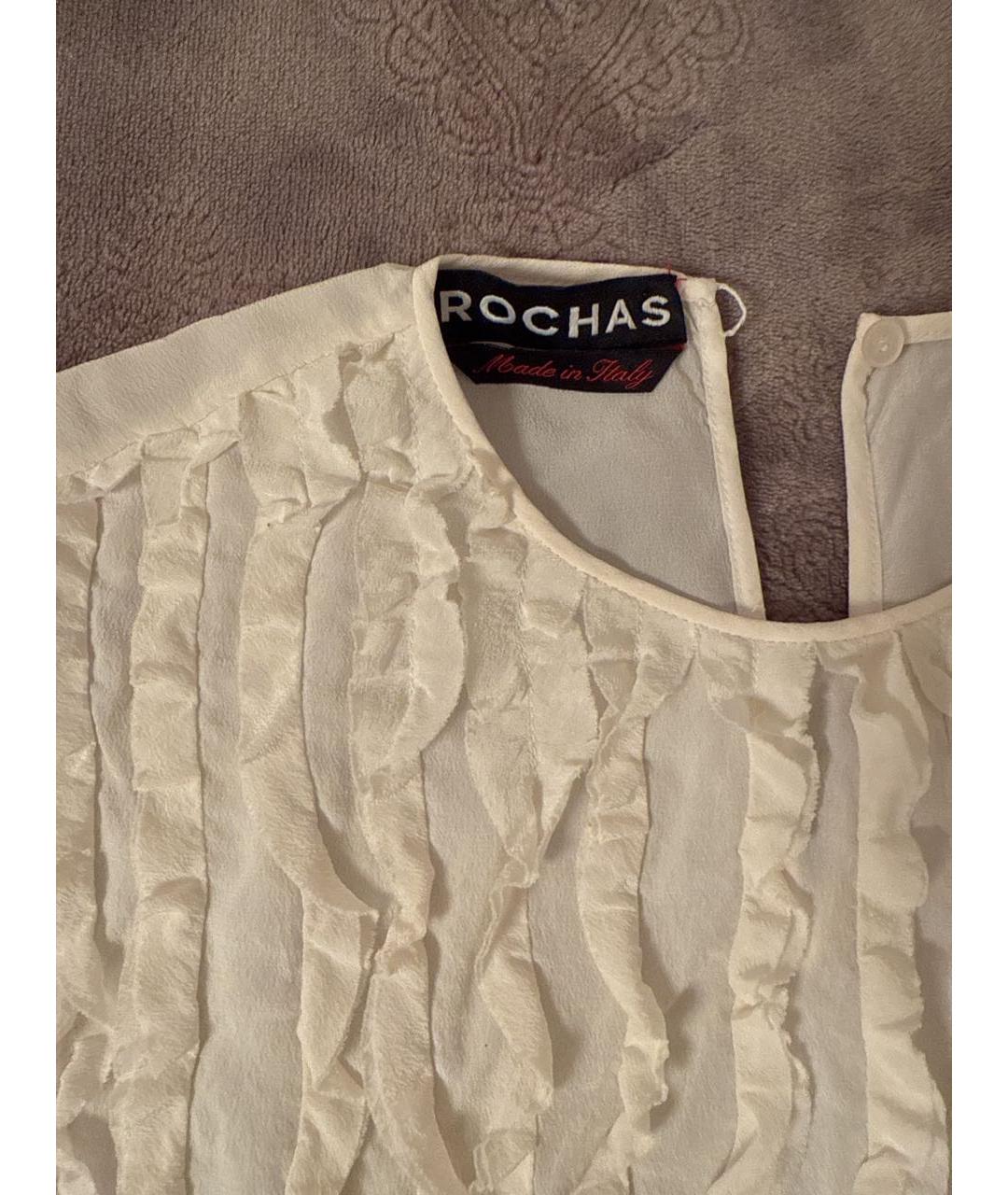 ROCHAS Белая шелковая блузы, фото 3