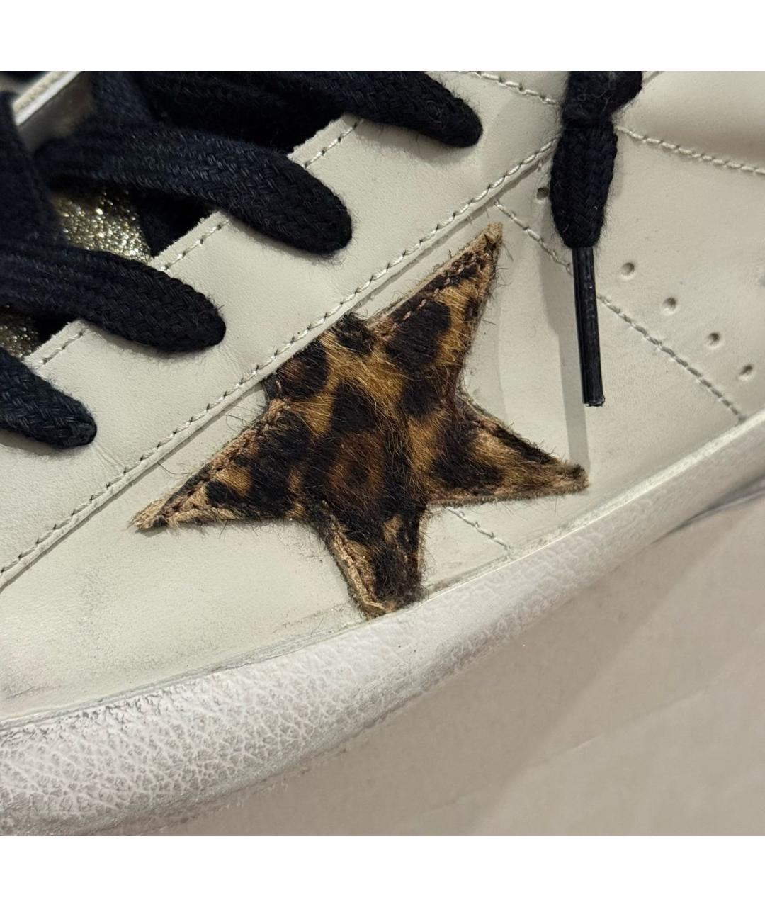 GOLDEN GOOSE DELUXE BRAND Бежевые кожаные кеды, фото 8