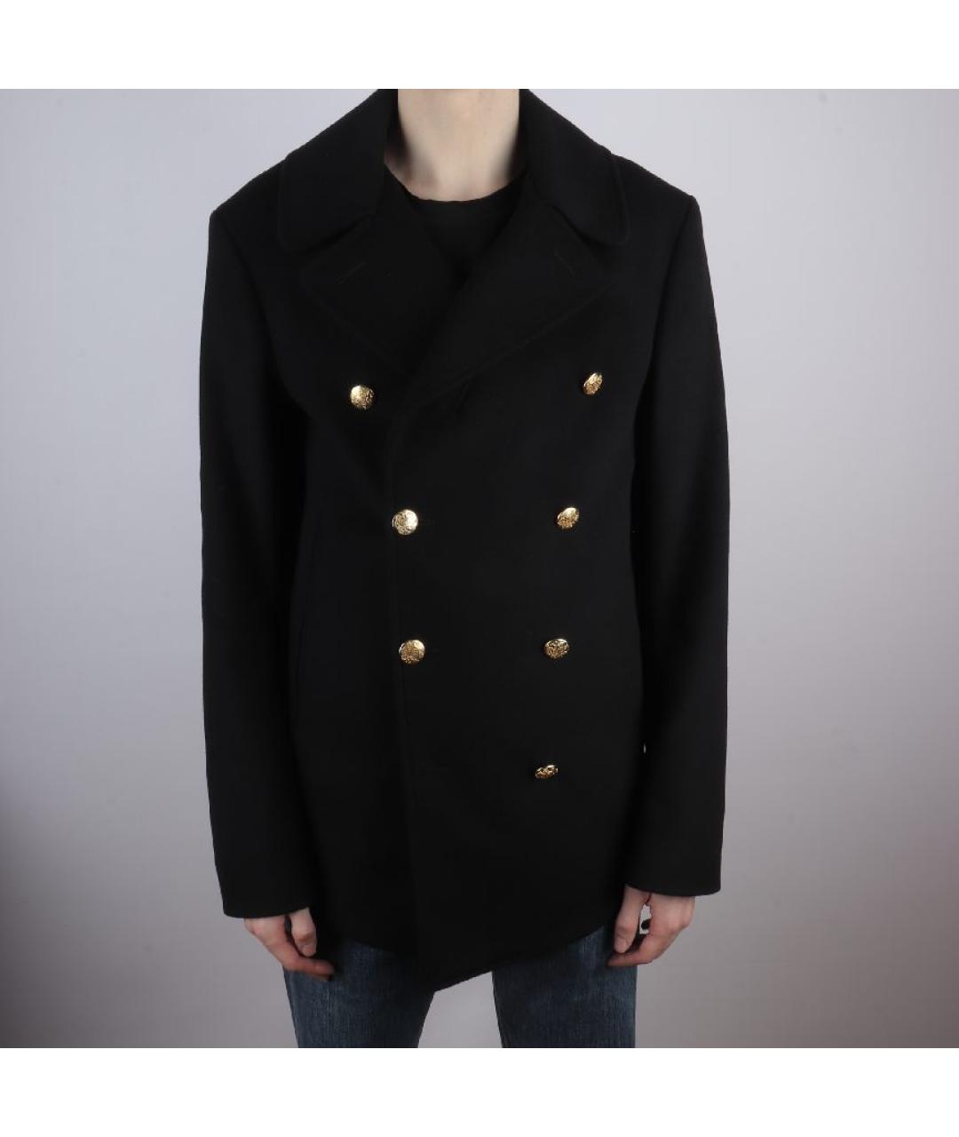 ALEXANDER MCQUEEN Черное шерстяное пальто, фото 2