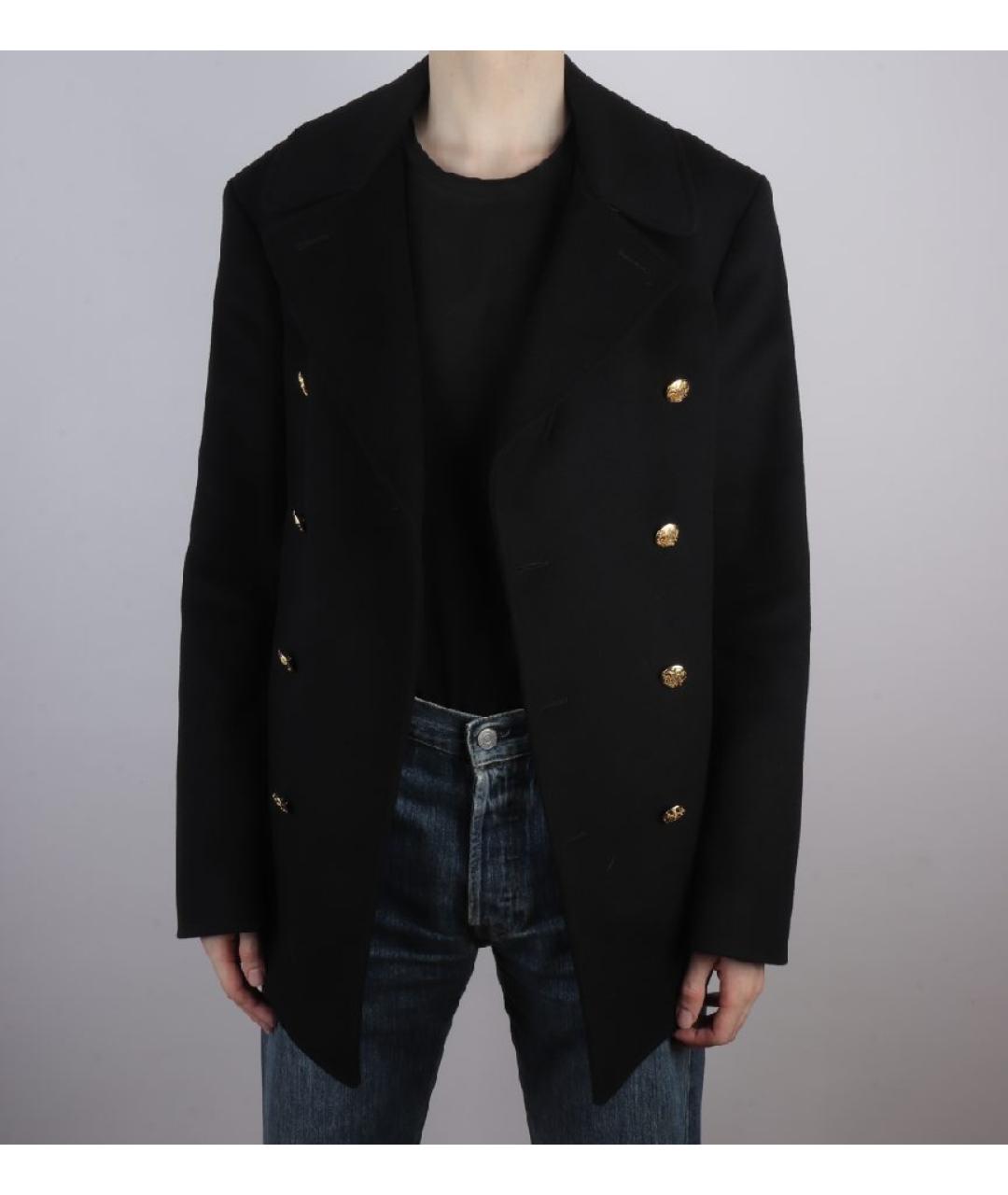 ALEXANDER MCQUEEN Черное шерстяное пальто, фото 3