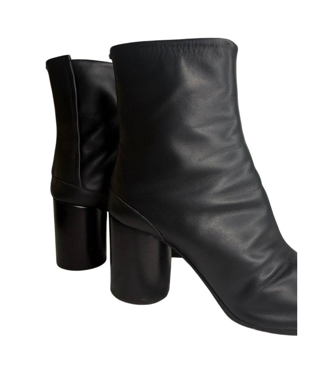 MAISON MARGIELA Черные кожаные ботильоны, фото 5