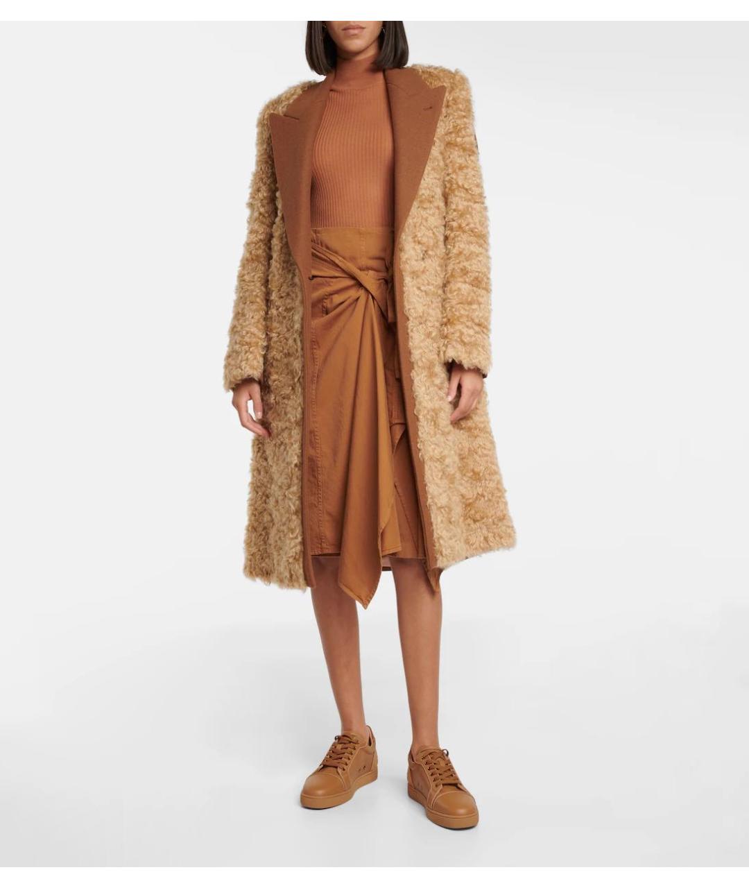 DRIES VAN NOTEN Коричневое шерстяное пальто, фото 5