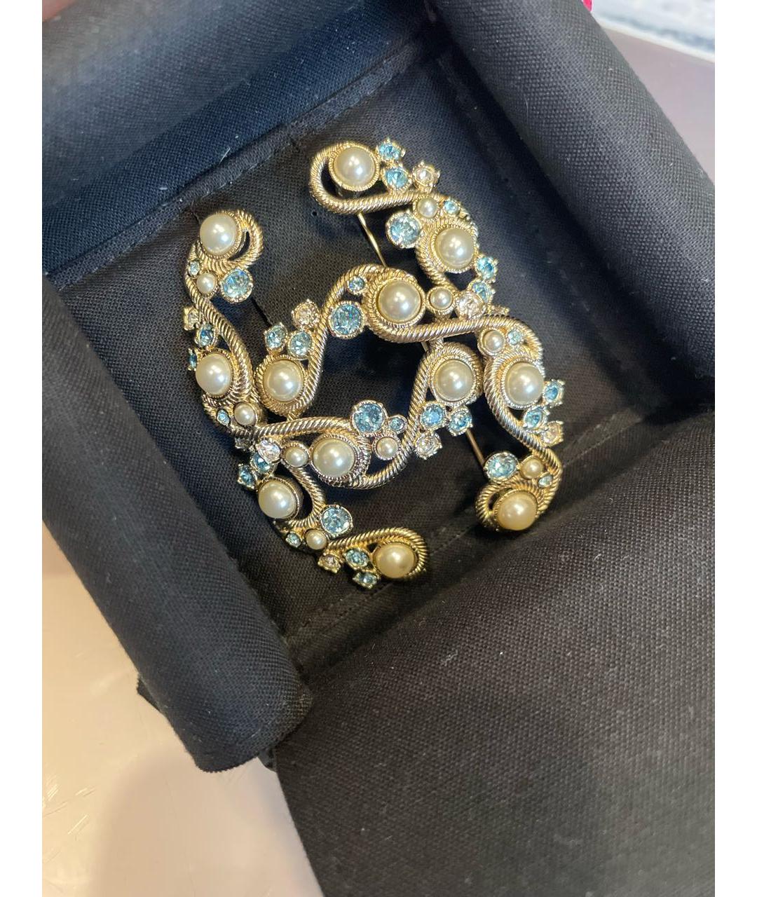 CHANEL Серебряная металлическая булавка / брошь, фото 2