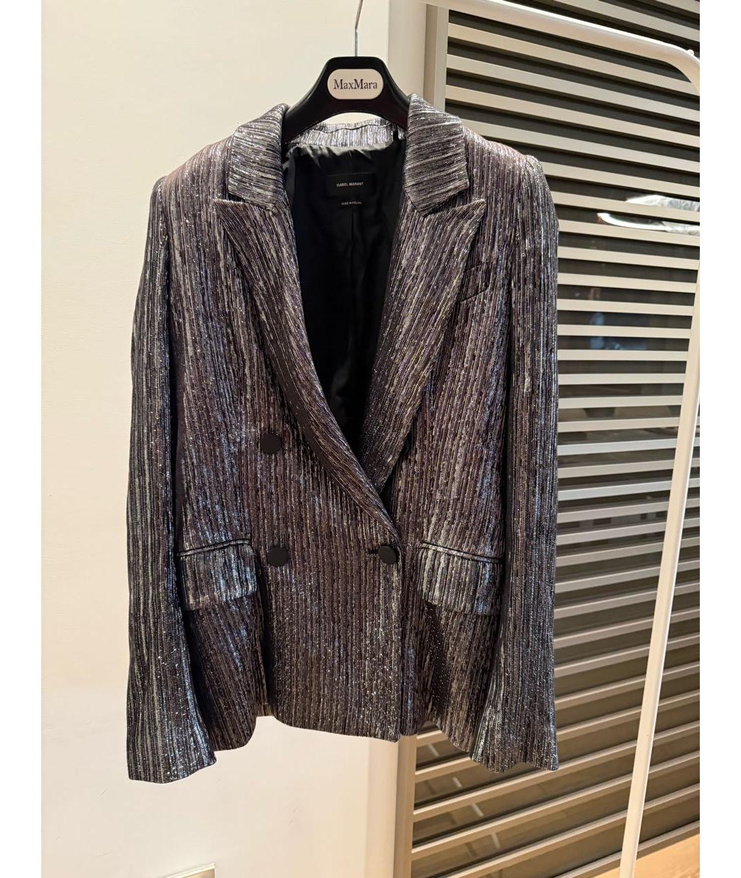 ISABEL MARANT Серебрянный полиэстеровый жакет/пиджак, фото 6