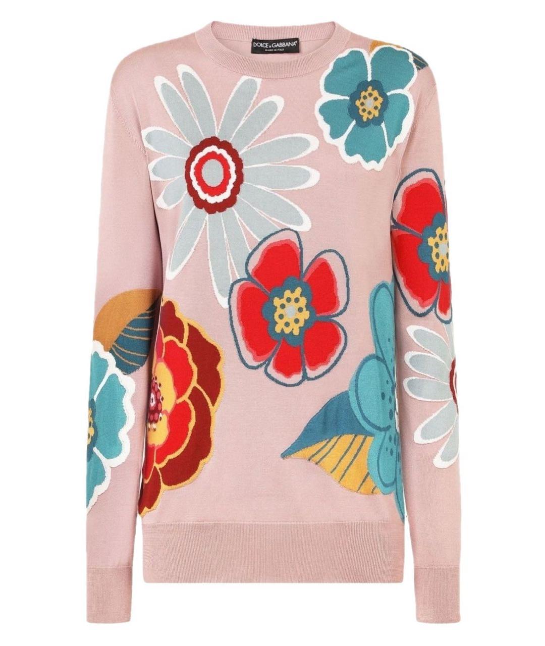 DOLCE&GABBANA Мульти шелковый джемпер / свитер, фото 1