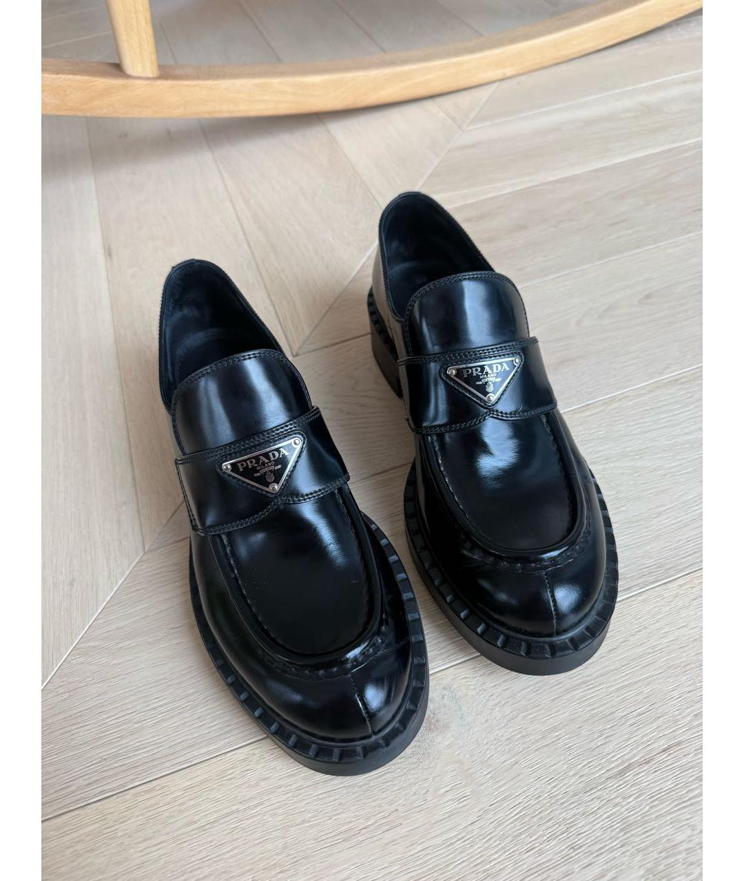 PRADA Черные лоферы из лакированной кожи, фото 3