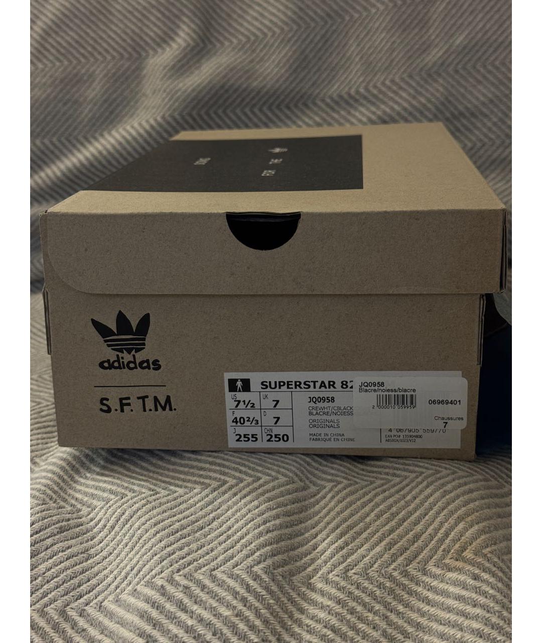 ADIDAS Бежевые кожаные низкие кроссовки / кеды, фото 6