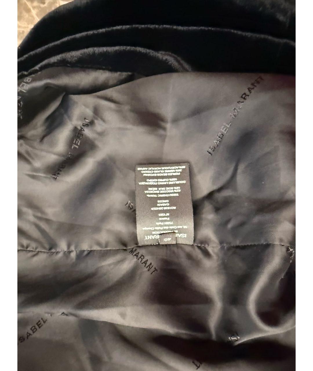 ISABEL MARANT Черное бархатное коктейльное платье, фото 3