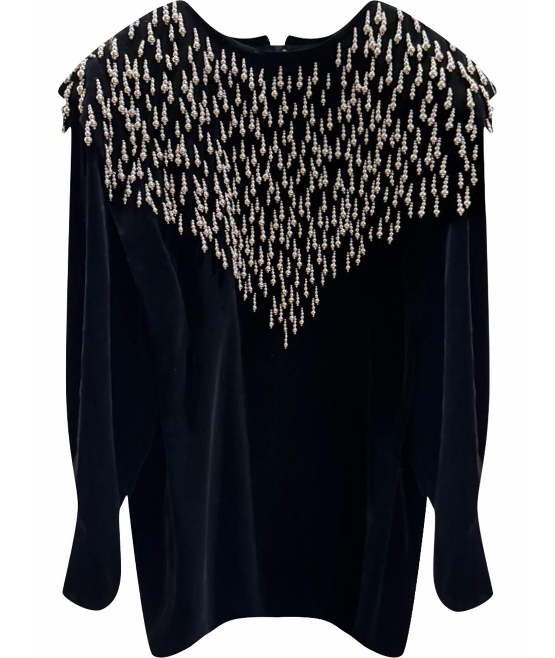 ISABEL MARANT Черное бархатное коктейльное платье, фото 1