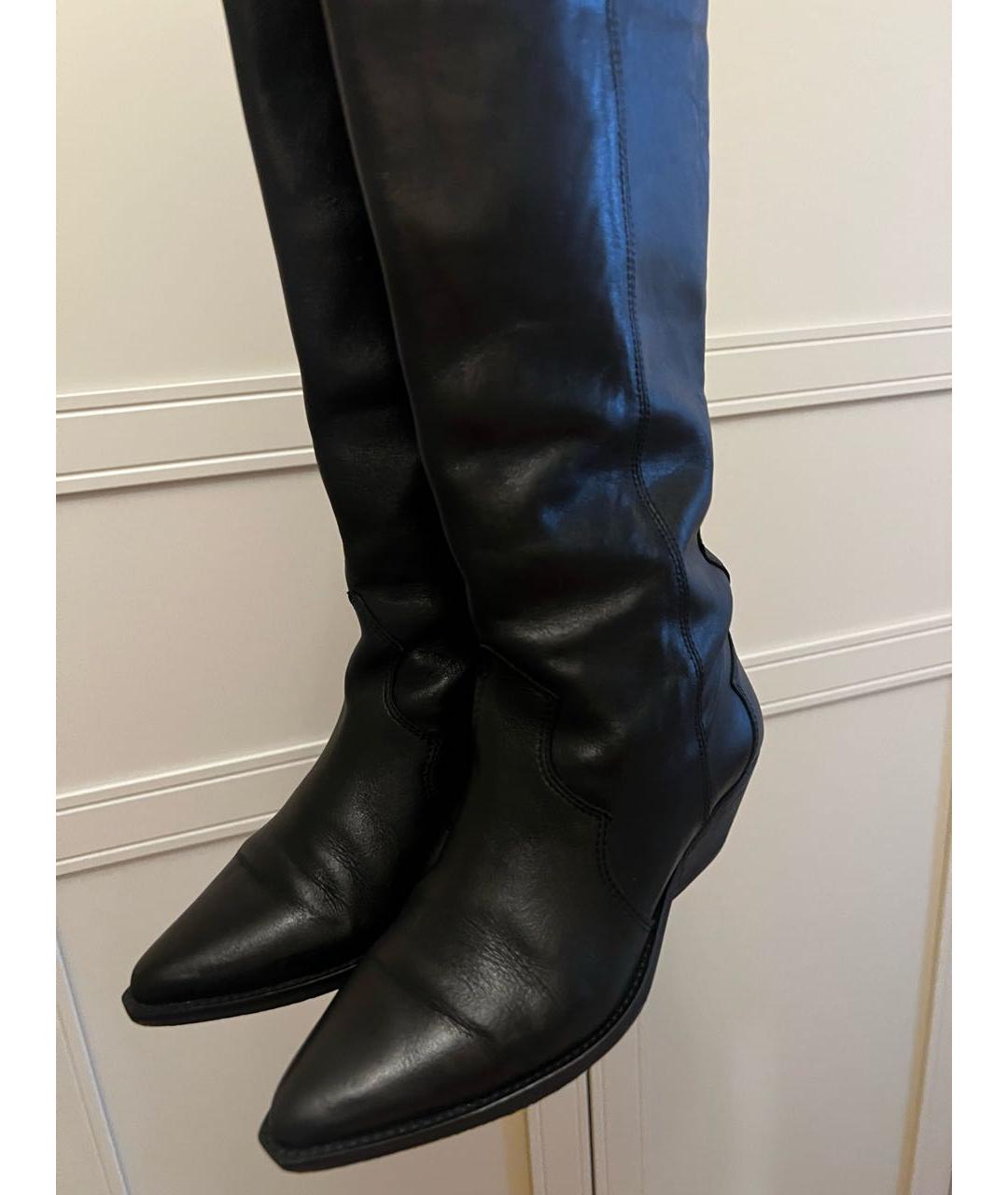 ISABEL MARANT Черные кожаные сапоги, фото 8