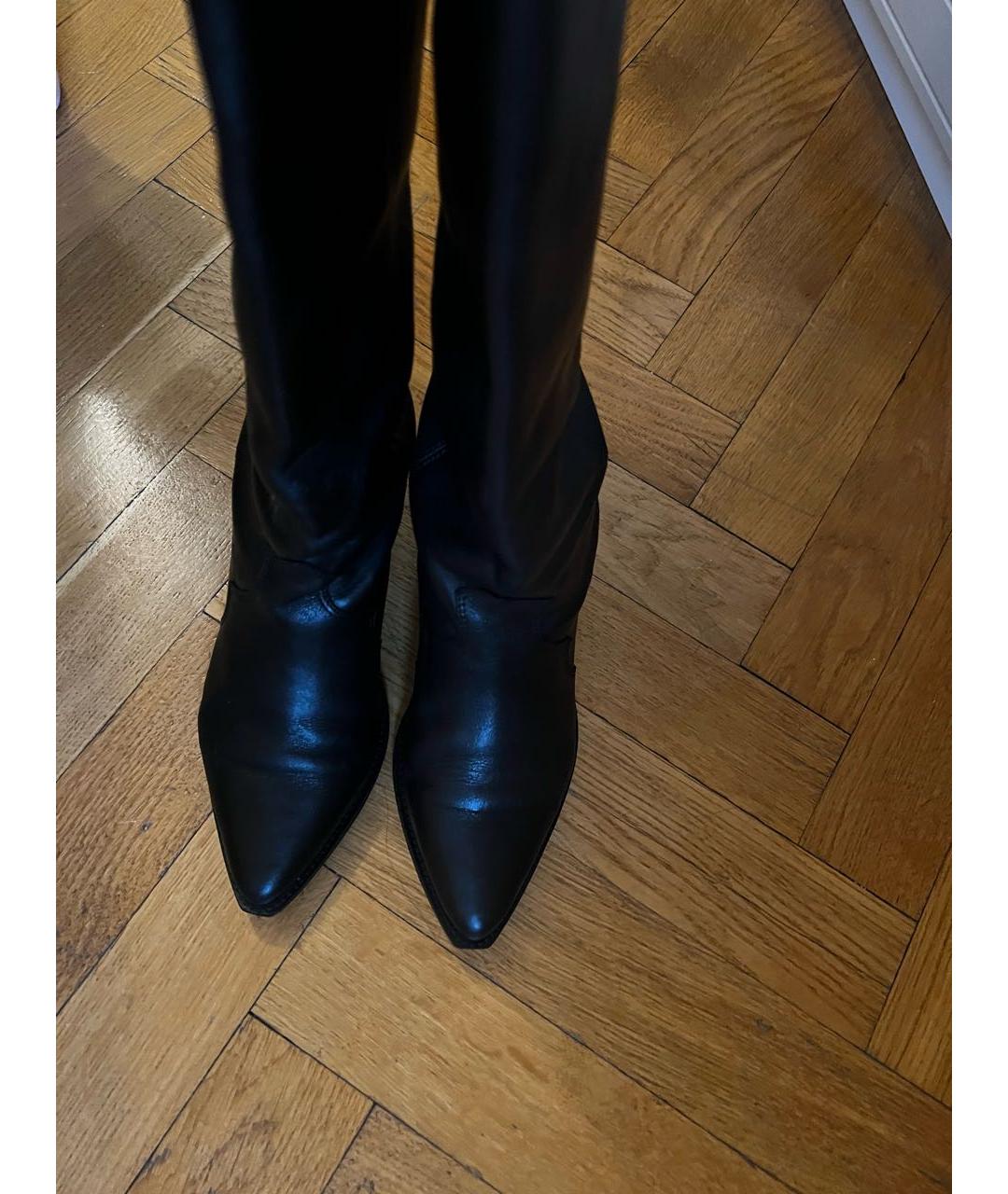 ISABEL MARANT Черные кожаные сапоги, фото 4