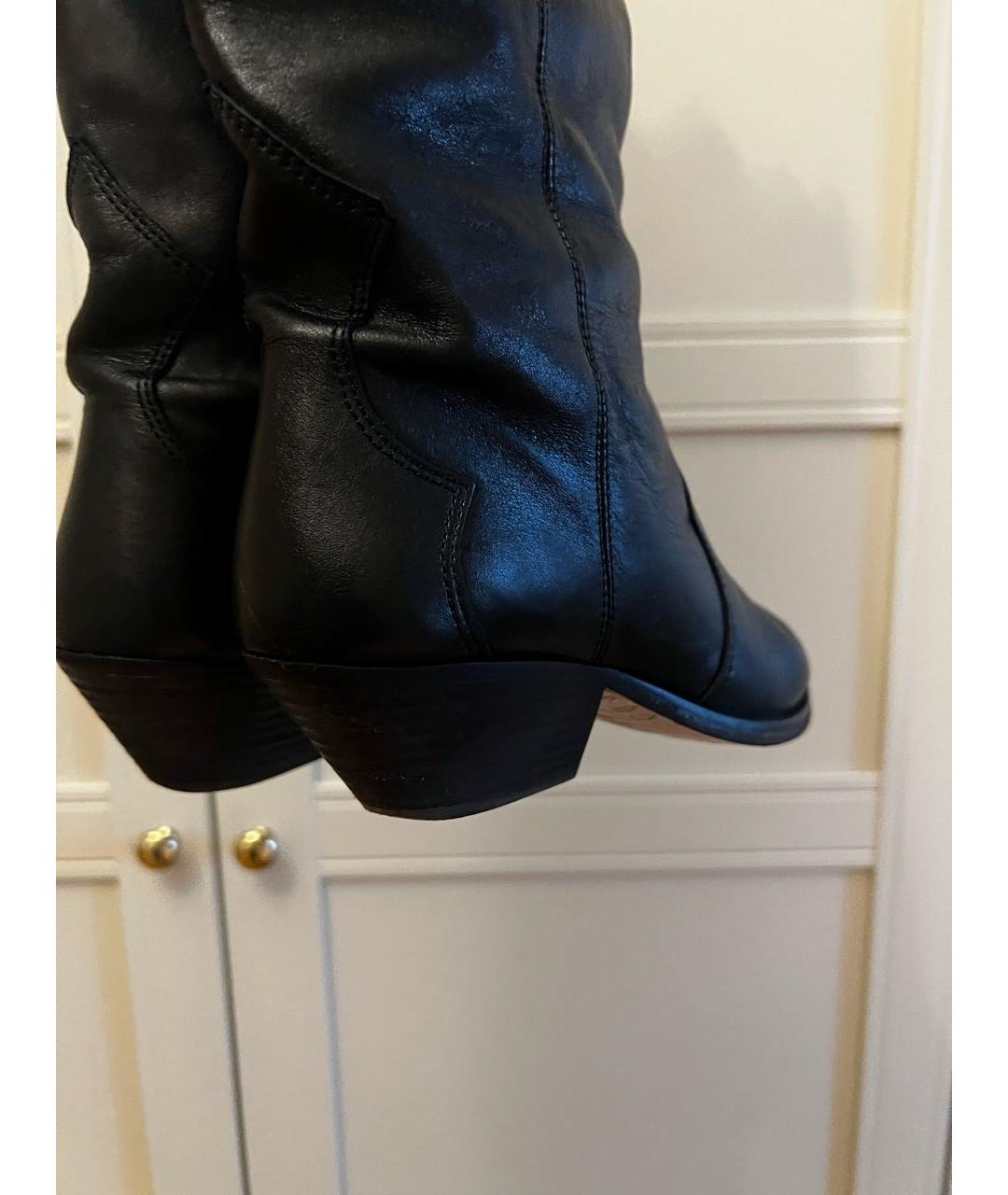 ISABEL MARANT Черные кожаные сапоги, фото 7