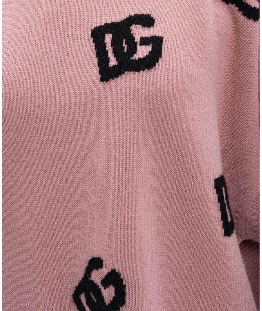 DOLCE&GABBANA Розовый шерстяной джемпер / свитер, фото 4