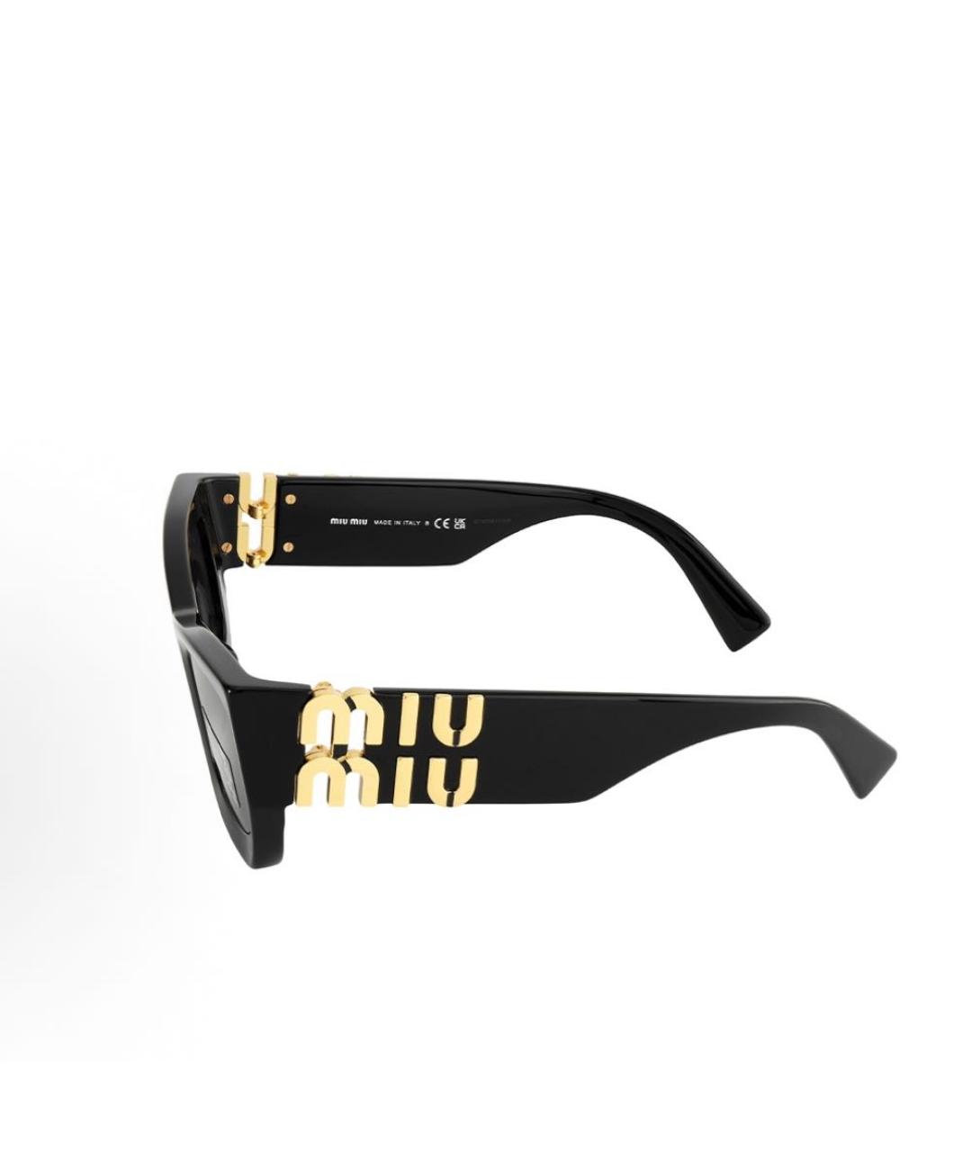 MIU MIU Черные пластиковые солнцезащитные очки, фото 3