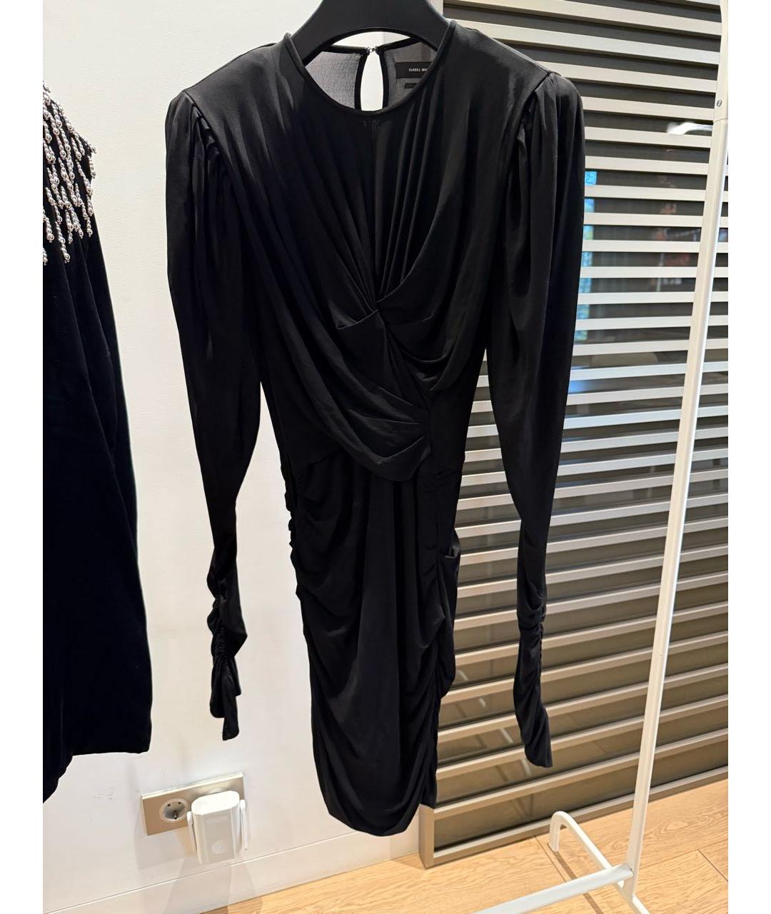 ISABEL MARANT Черное вискозное коктейльное платье, фото 5