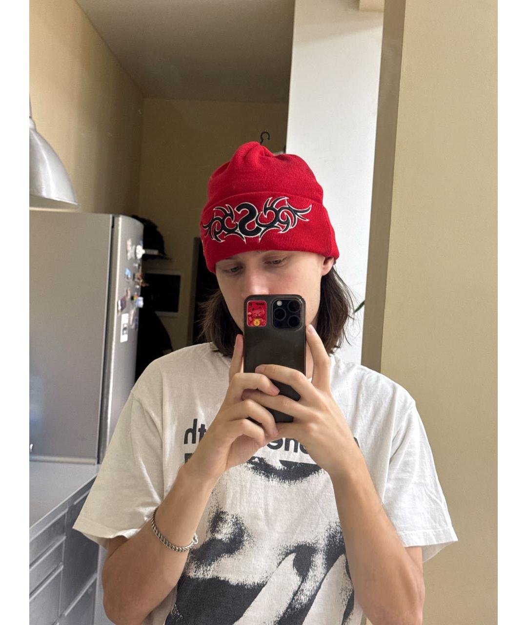 SUPREME Красная шапка, фото 8