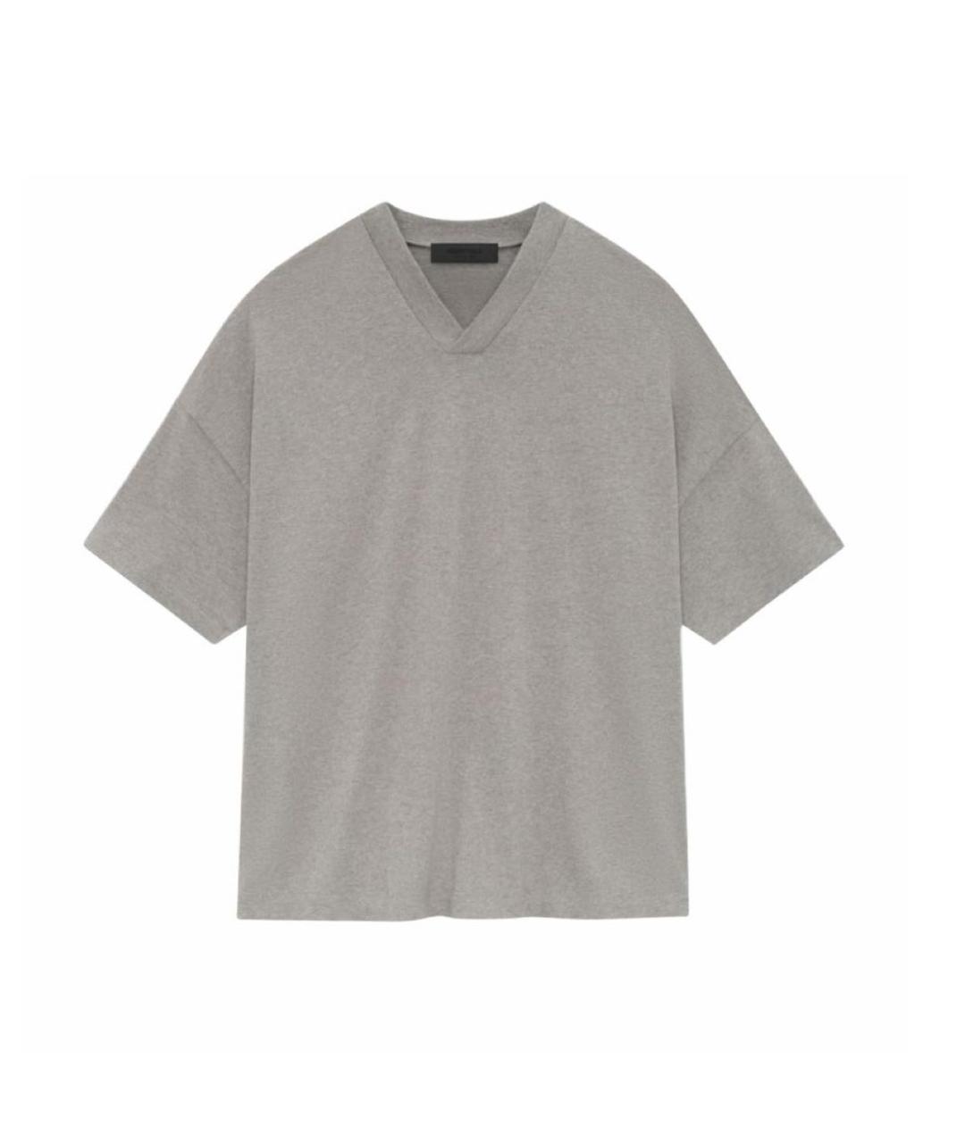 FEAR OF GOD ESSENTIALS Серая хлопковая футболка, фото 2