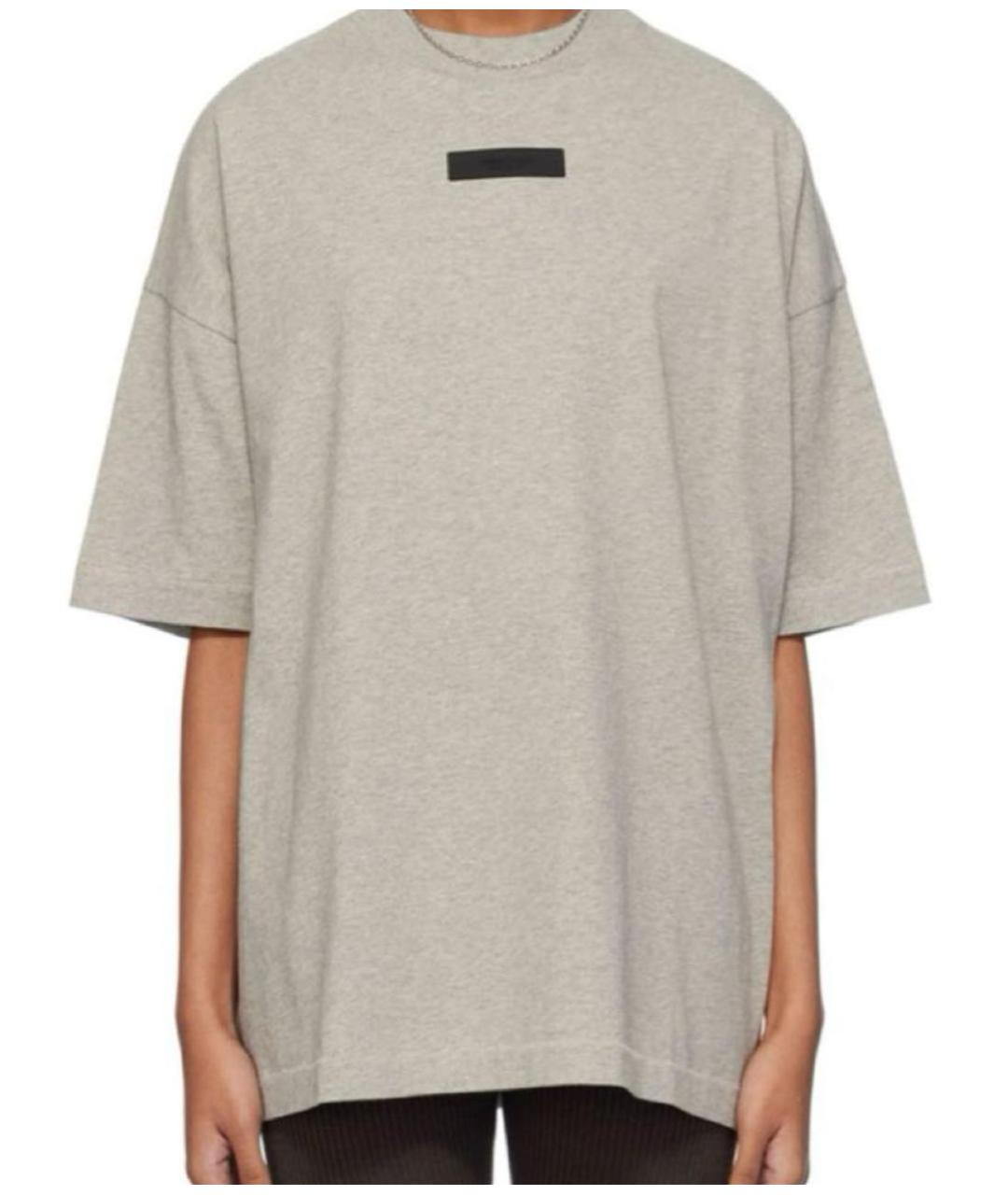 FEAR OF GOD ESSENTIALS Серая хлопковая футболка, фото 5