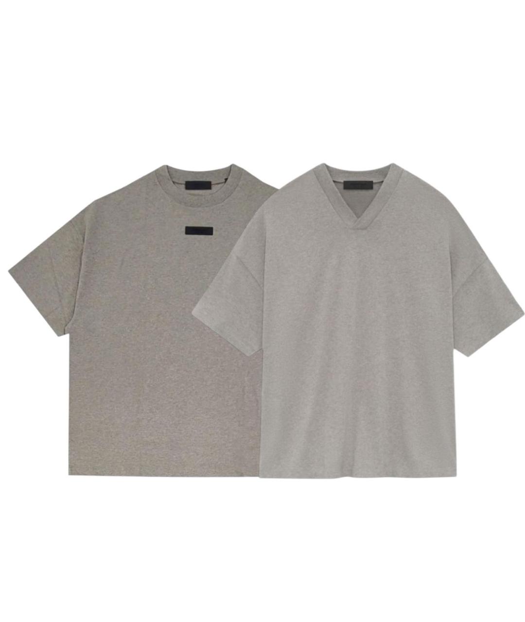 FEAR OF GOD ESSENTIALS Серая хлопковая футболка, фото 6