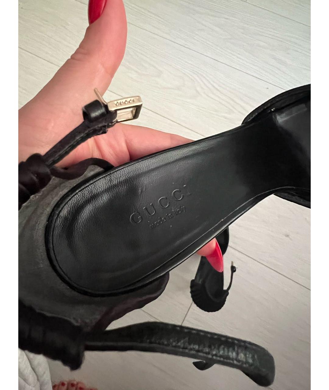 GUCCI Черные текстильные туфли, фото 3