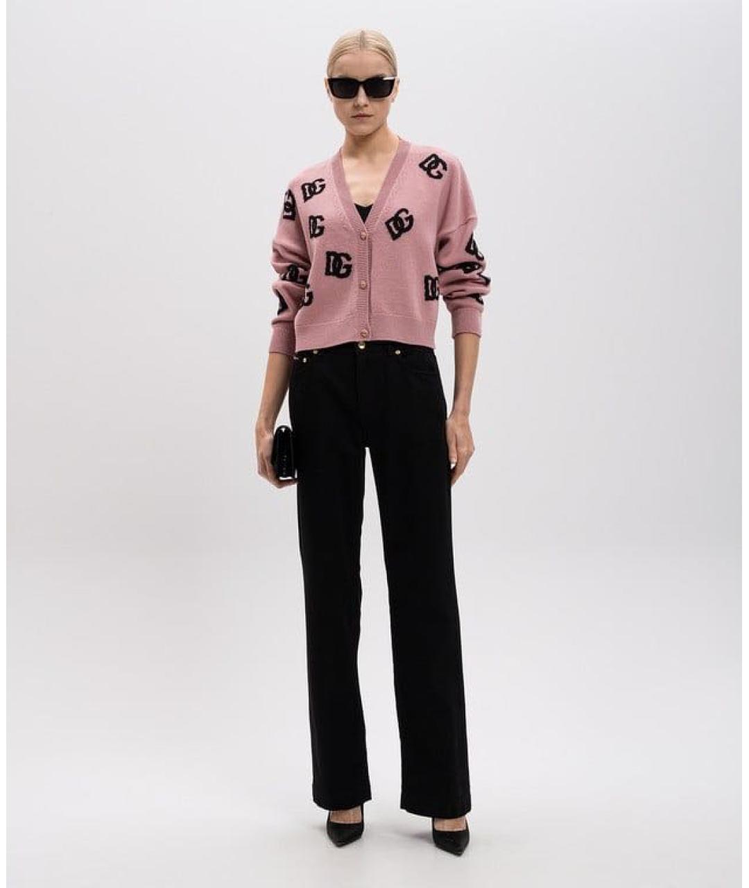 DOLCE&GABBANA Розовый шерстяной кардиган, фото 4