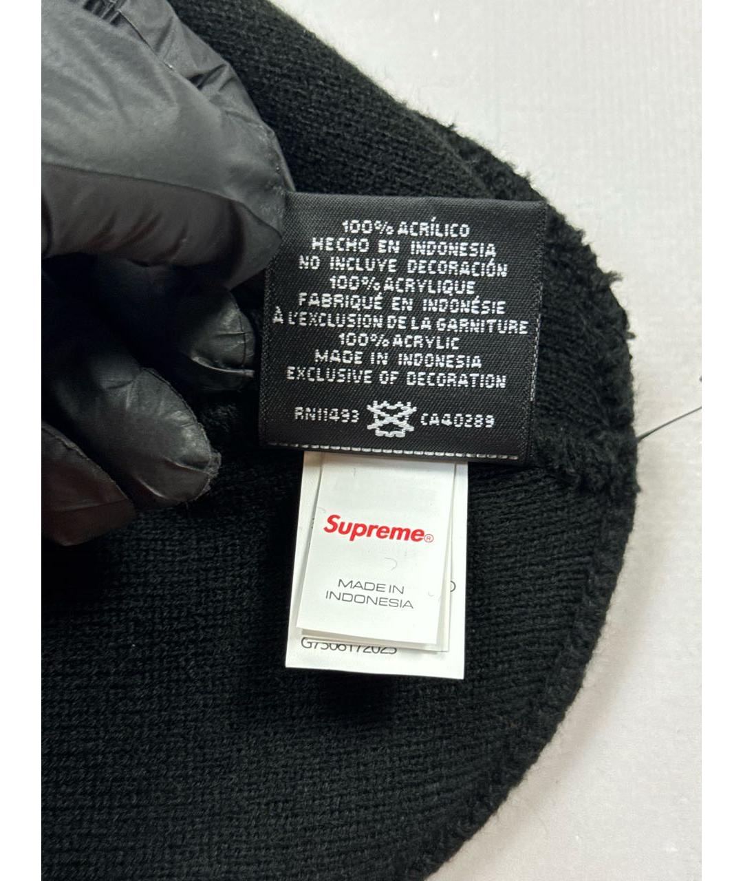 SUPREME Черная шапка, фото 7