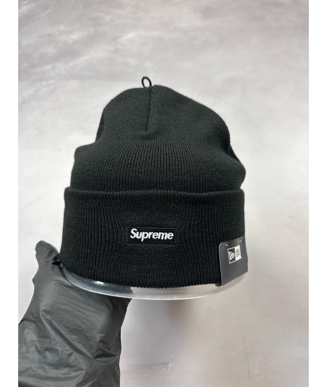 SUPREME Черная шапка, фото 4