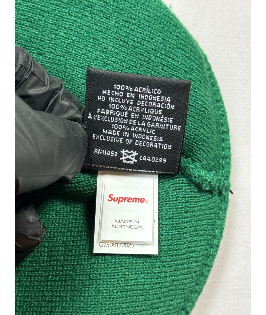 SUPREME Зеленая шапка, фото 7