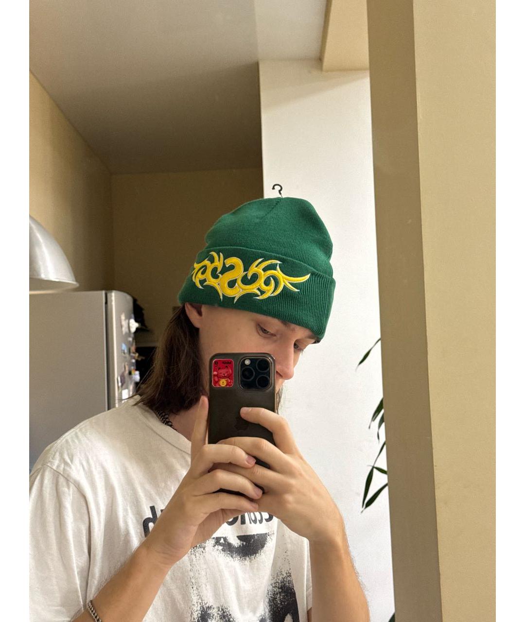 SUPREME Зеленая шапка, фото 8