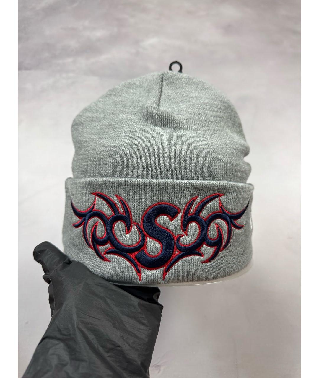 SUPREME Серая шапка, фото 2