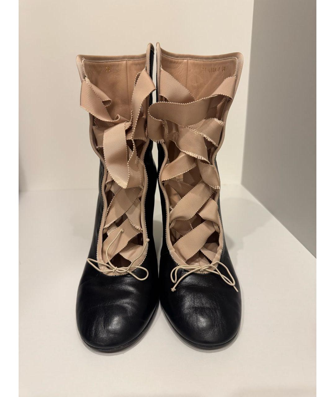 VALENTINO Черные кожаные ботильоны, фото 3