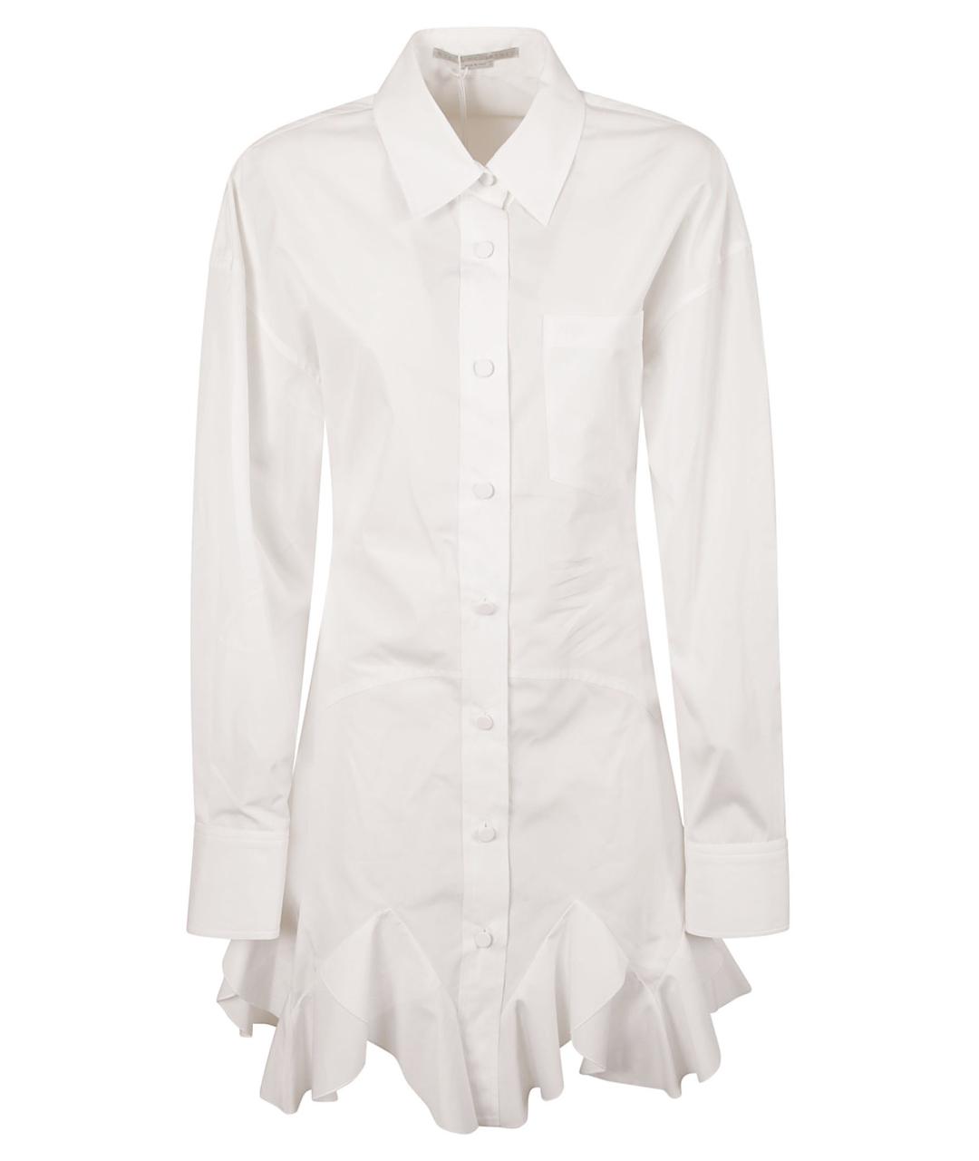 STELLA MCCARTNEY Белое хлопковое повседневное платье, фото 1