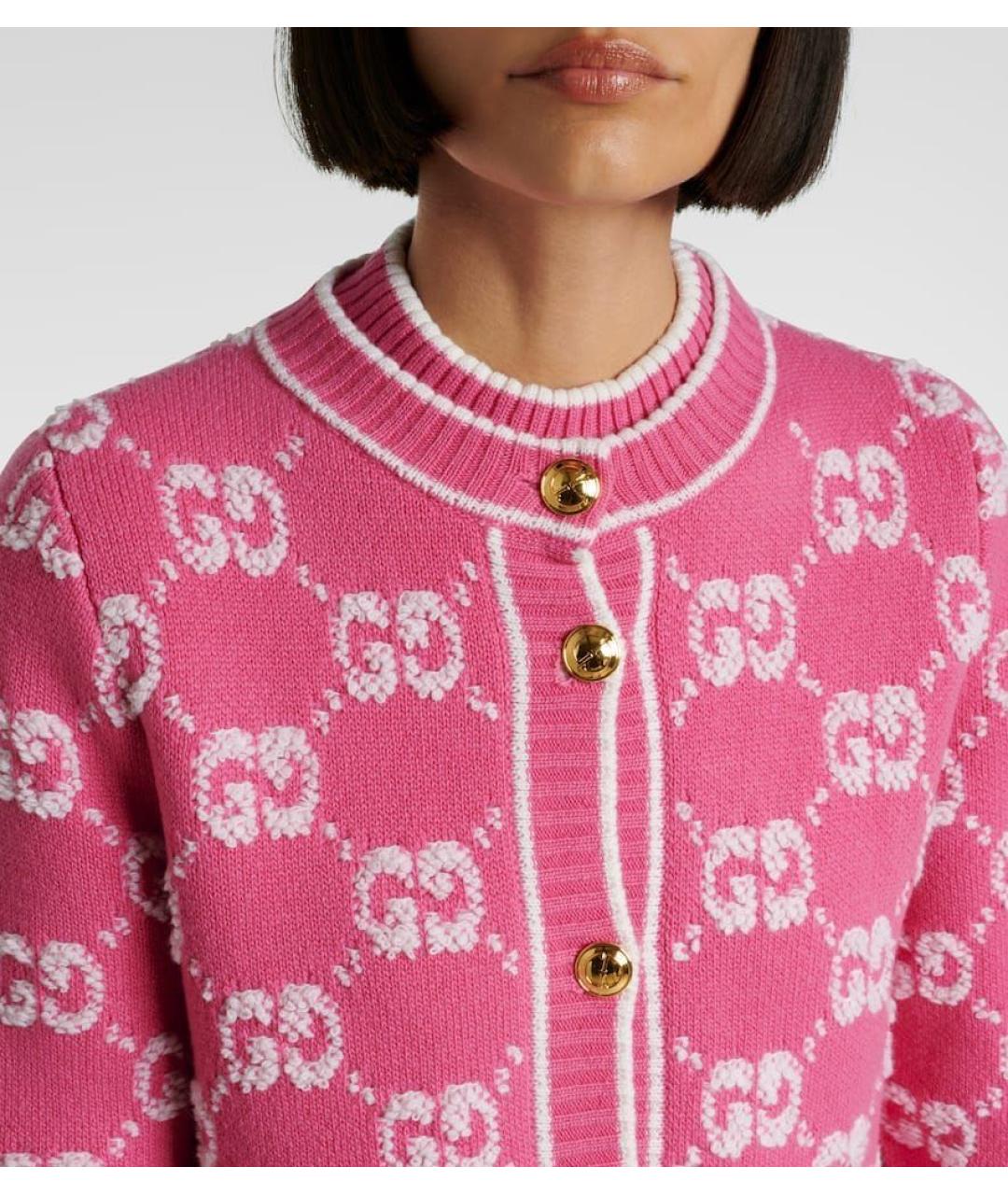 GUCCI Розовый кардиган, фото 2