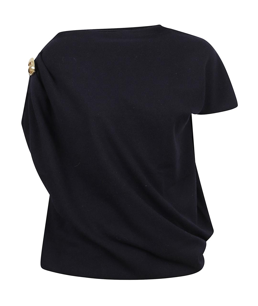 FABIANA FILIPPI Синяя шерстяная футболка, фото 1