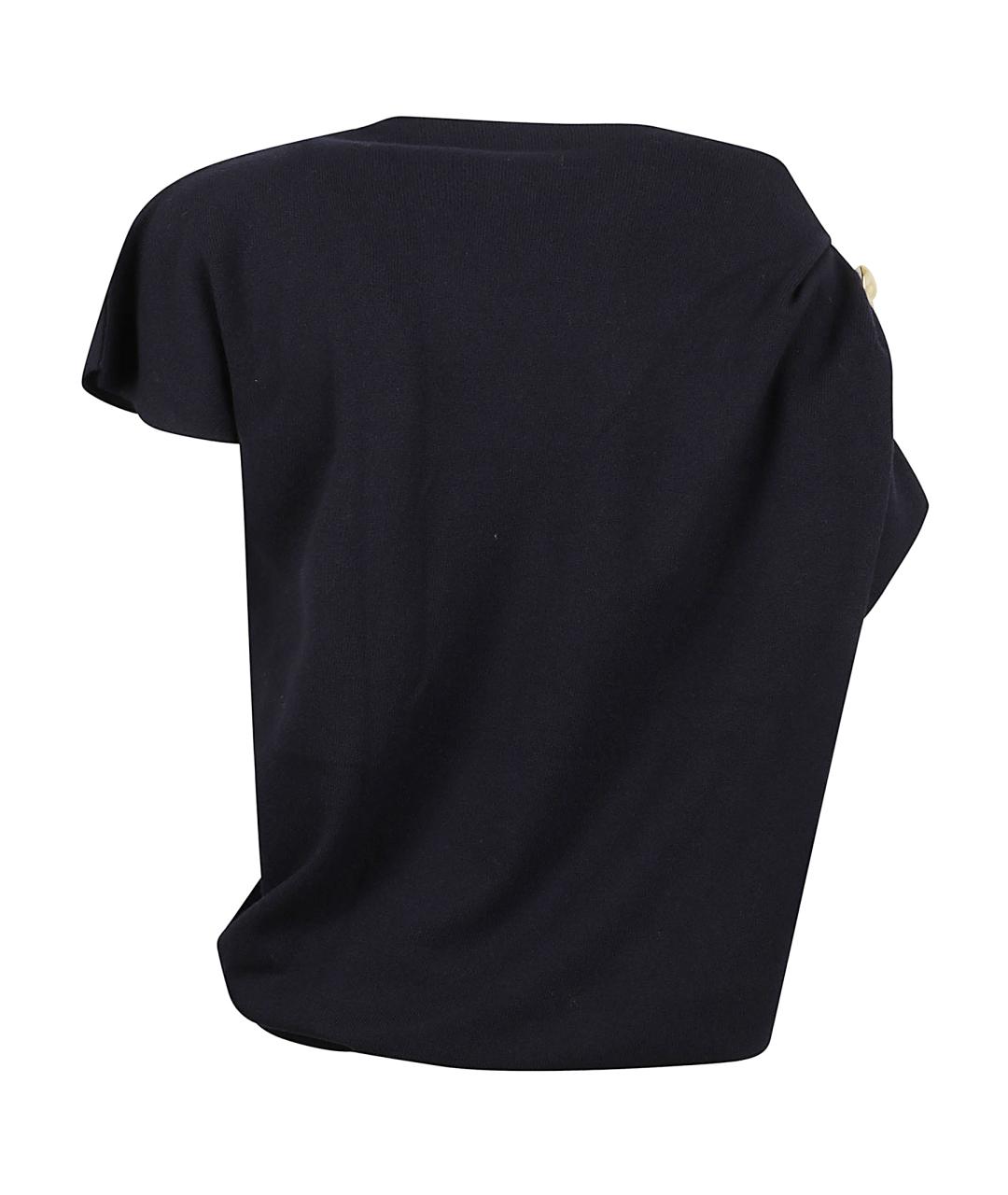 FABIANA FILIPPI Синяя шерстяная футболка, фото 3